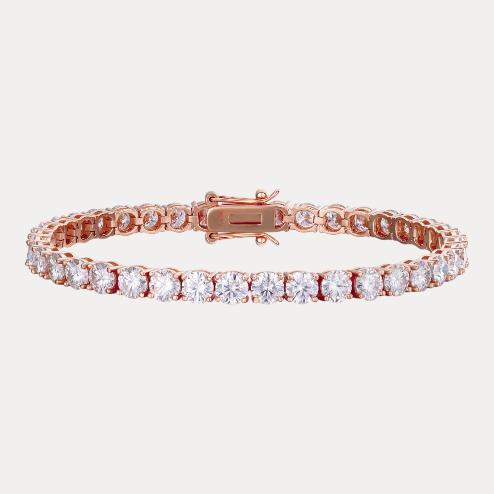 5mm Tennis Bracelet – Moissanite Or CZ – 925 Silver or 14k Gold/Rose Vermeil