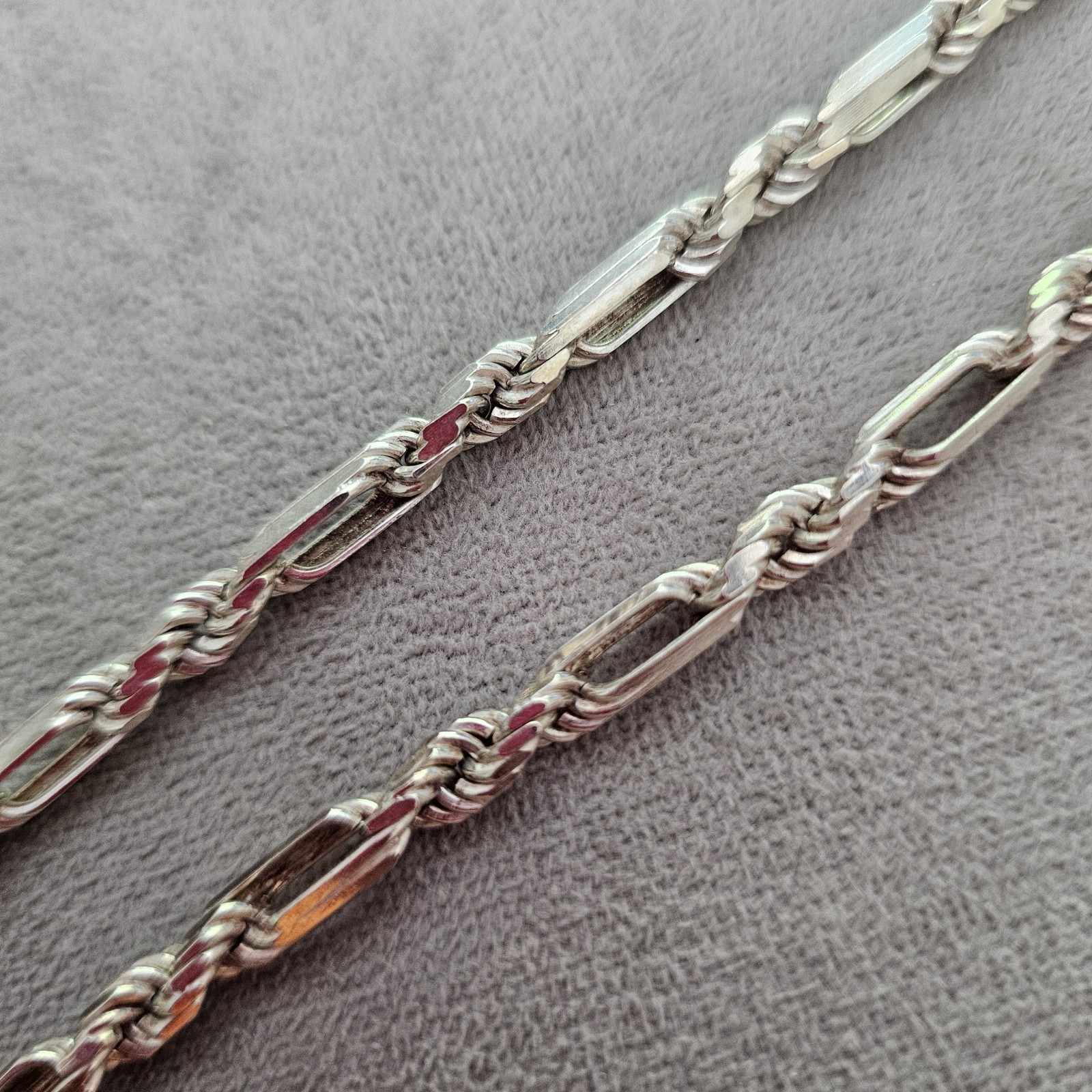Mens or Ladies Figaro Chain Necklace Solid Sterling New 20 inch