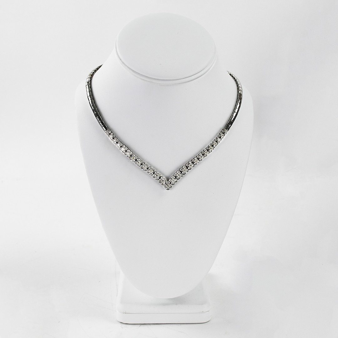 18K White Gold Diamond Necklace 2.00ct