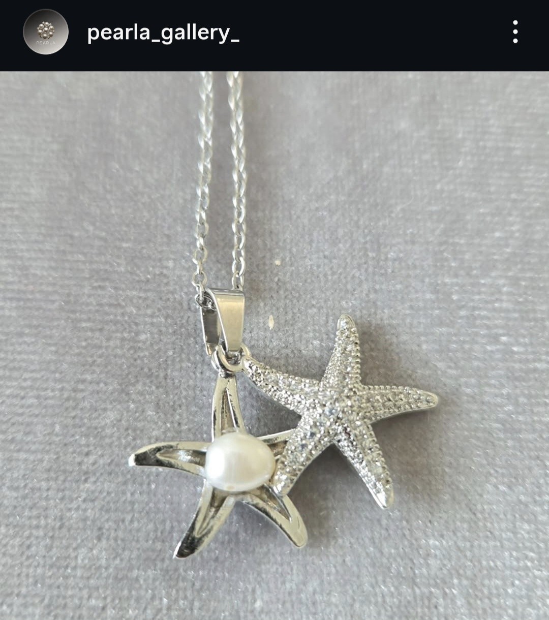 Gold or Silver starfish Pendant with Genuine Freshwater Pearl.