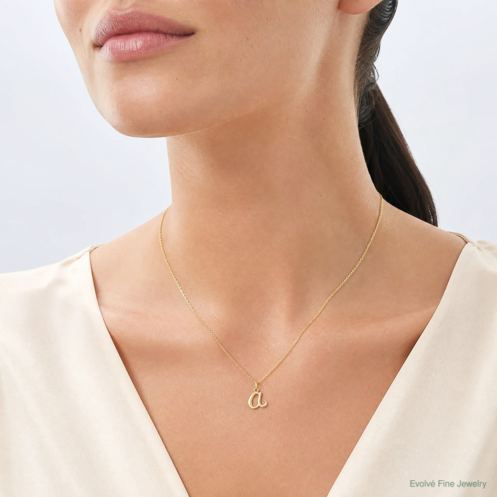 10K / 14K Yellow Gold Letter A Initial Charm