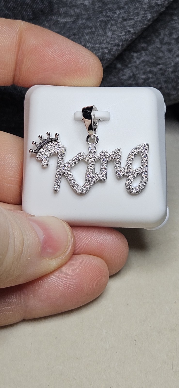 Moissanite Sterling Silver King Pendant 1.50ctw