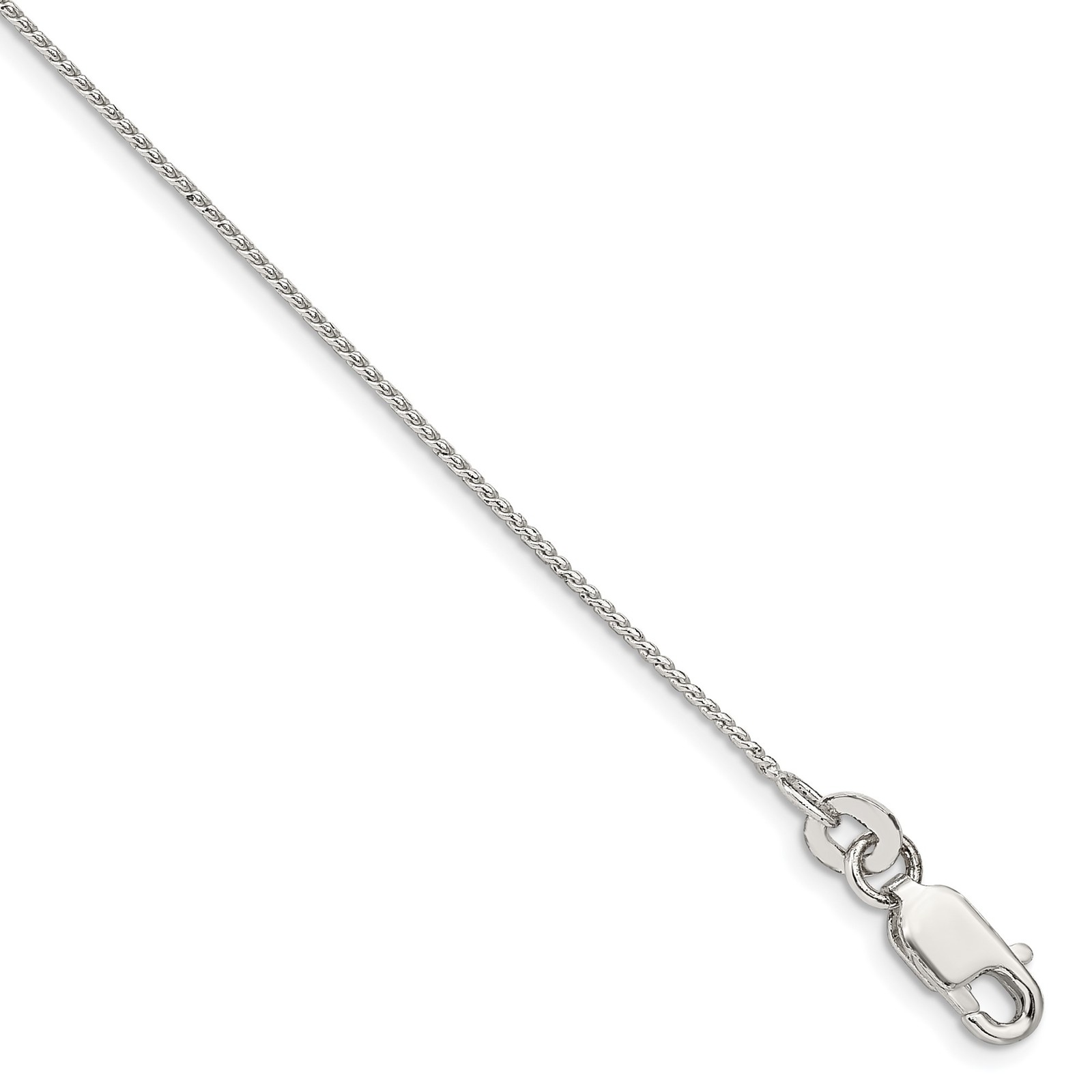 Sterling Silver . Round Franco 0.95mm 9-30″