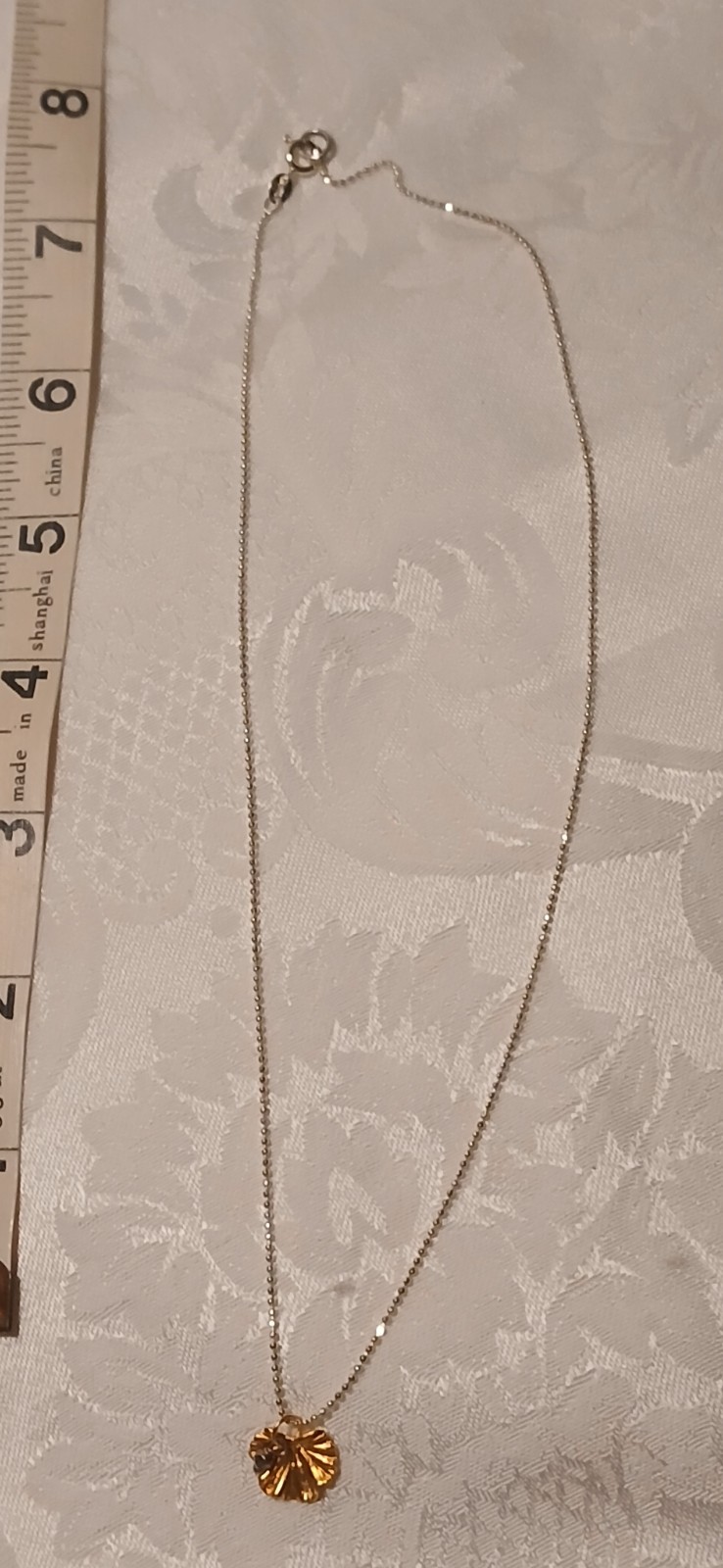 925 Silver Chain, 9.5″, 925 Gold filled Leaf, Charm, Chain, Tiny Dreidel Charm