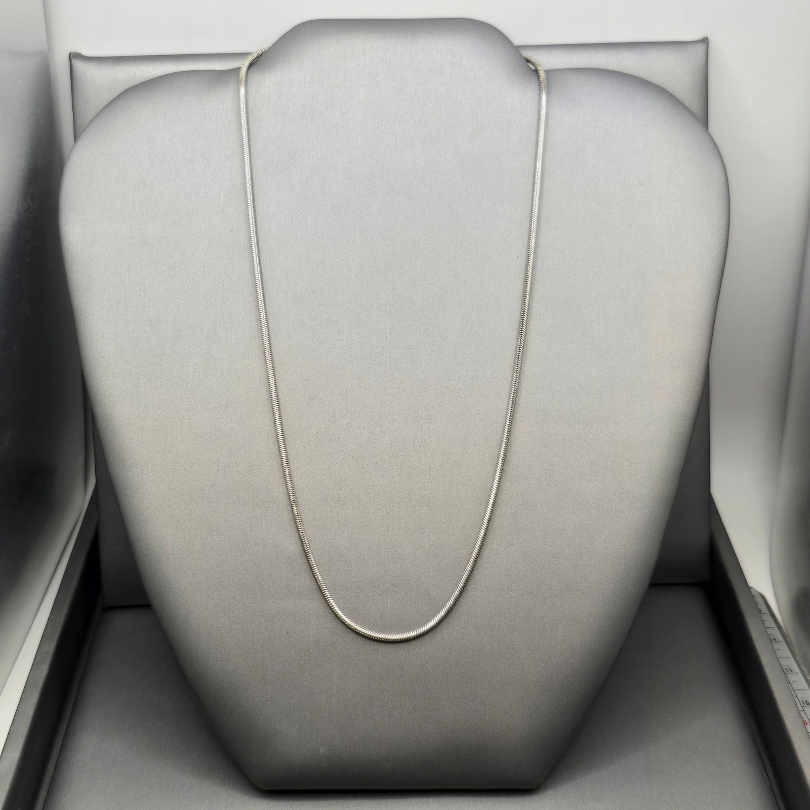 Sterling Silver Snake Chain Necklace 18″ 925 Italy AGI 2mm 11.7g Layering Unisex