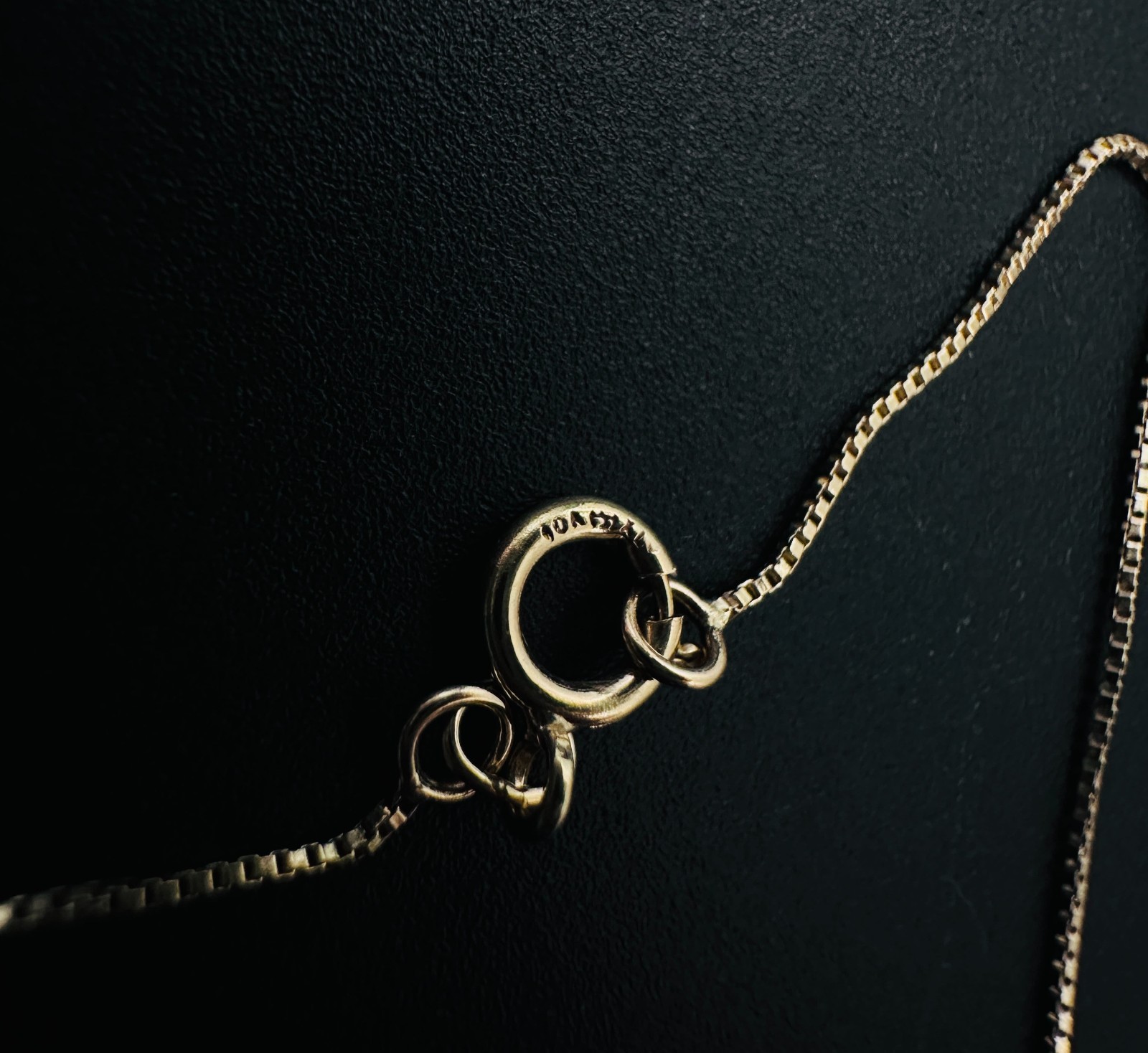 Solid 10K Yellow Gold Thin Liquid Box Link Chain Necklace, .5mm, 19 3/4″