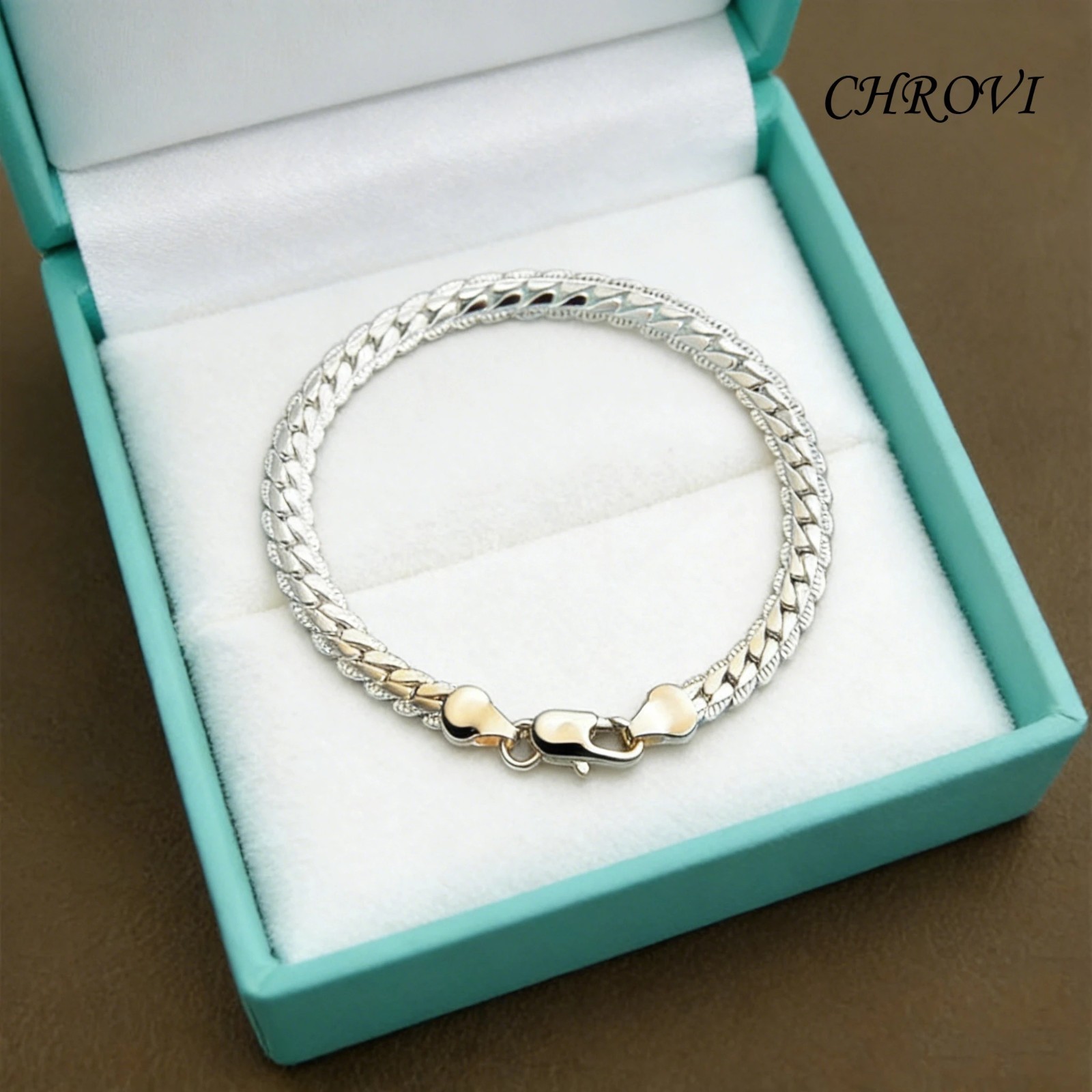 5mm Lace Edge Necklace 925 Sterling Silver 18K Gold Chain 20-60cm Jewelry