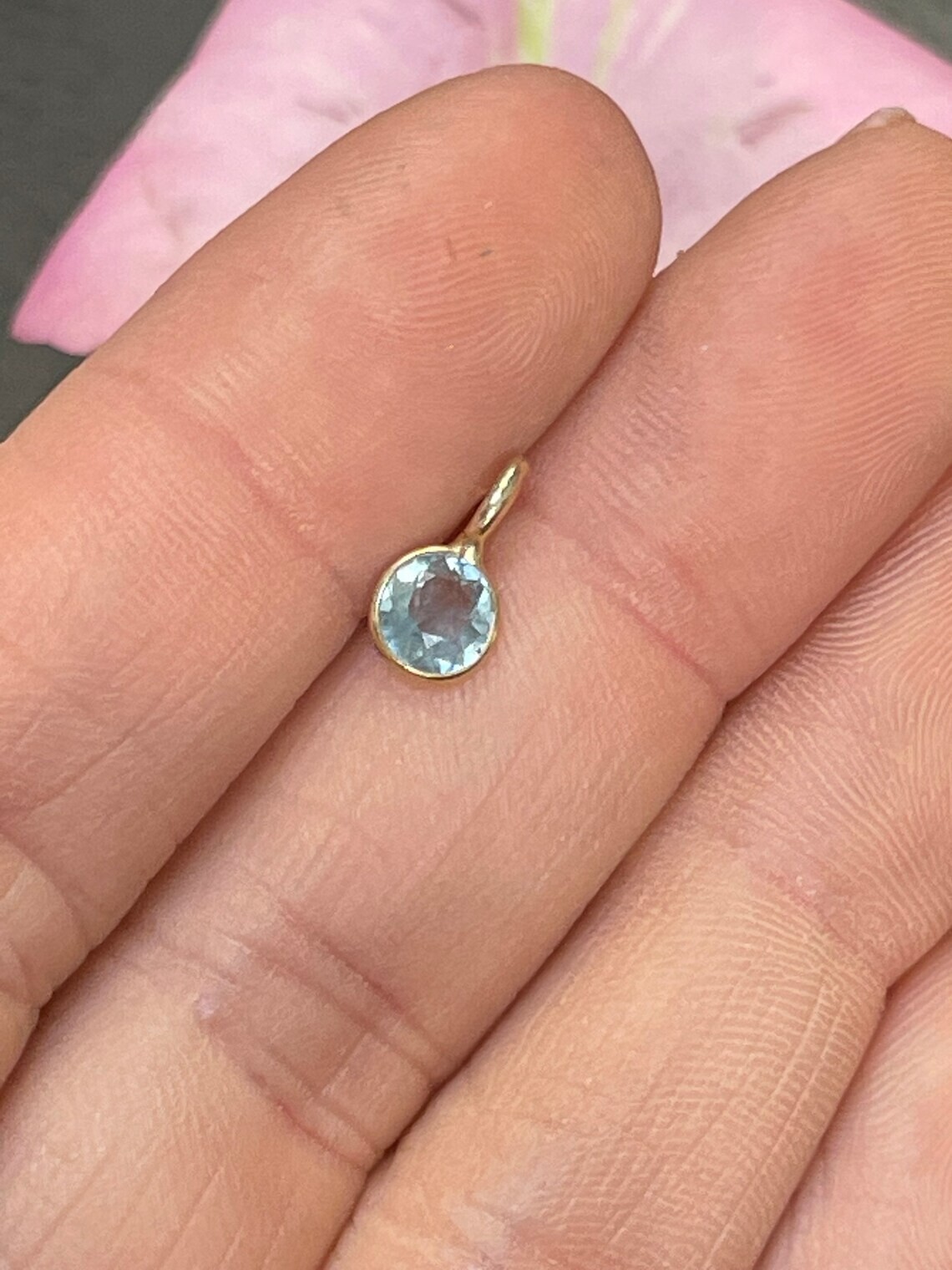 Natural Aquamarine Pendant Silver Minimalist Pendant Gold Plated Pendant For Her