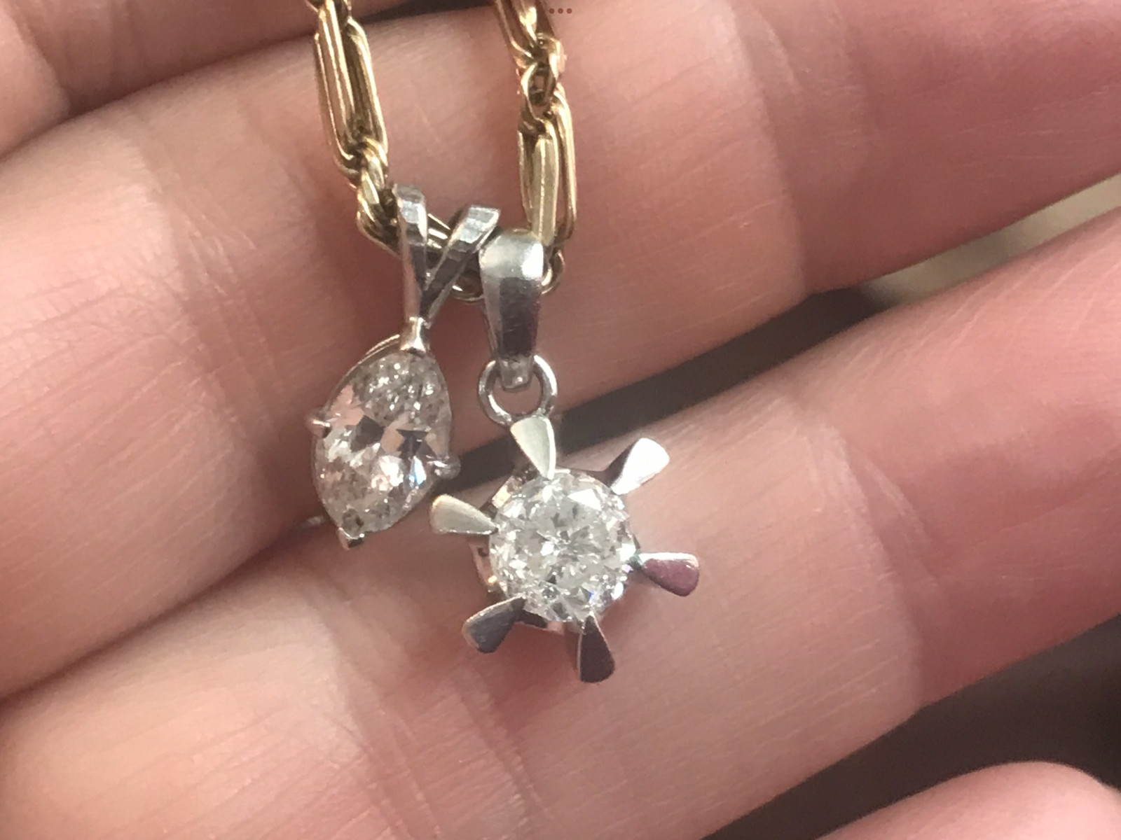 platinum diamond pendant 1ctw 2.99g 11mm white 900 platinum 6 prong natural