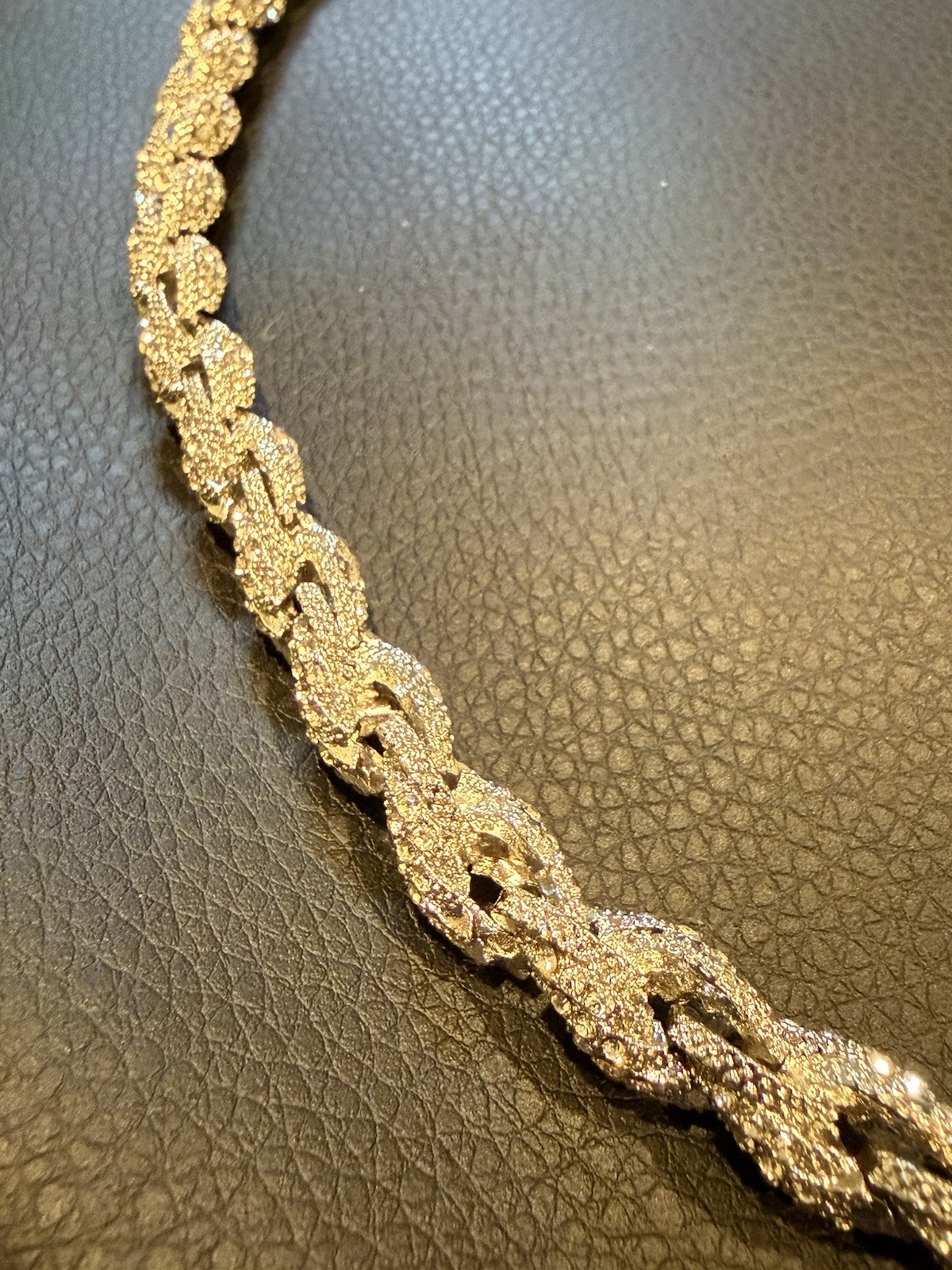 Italian Silver Rope Chain 24-inch Iced Out Moissanite Tennis Necklace