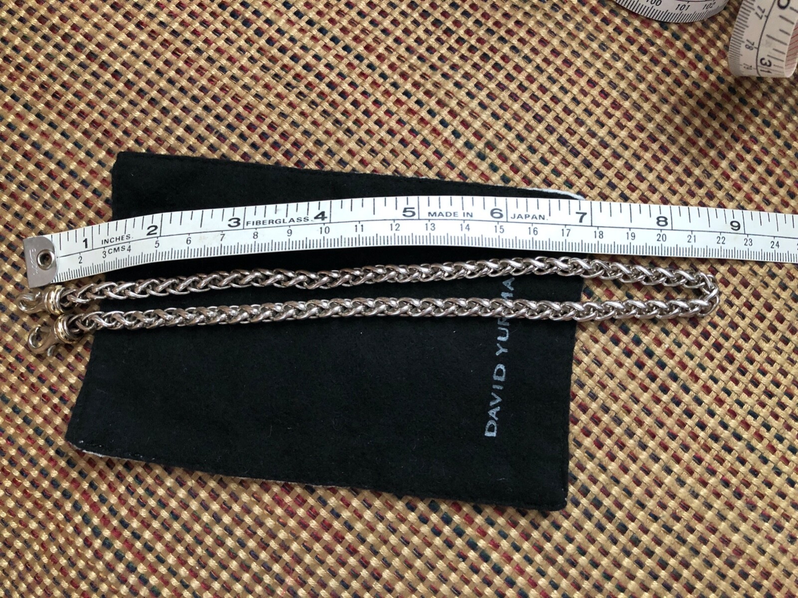 DAVID YURMAN WHEAT CHAIN NECKLACE-14K YELLOW GOLD & STERLING SILVER-6MM-RETIRED!