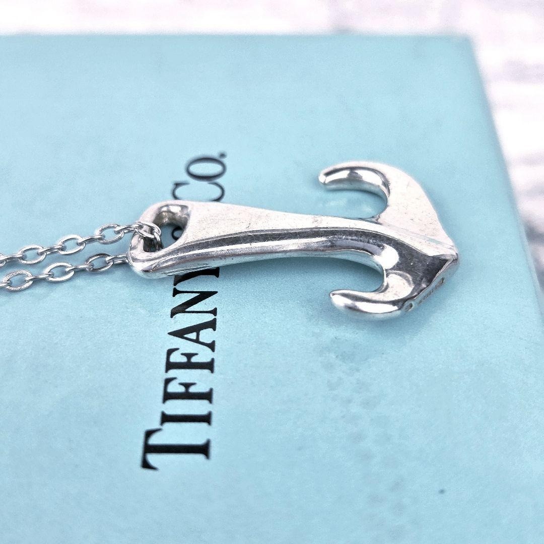 TIFFANY & Co Elsa Peretti Anchor Pendant Necklace Silver Generic Steel Chain
