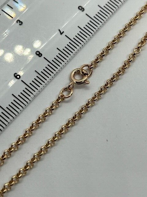 💕 🇬🇧 9ct Rose Gold MADE IN UK 🇬🇧 2.25mm Belcher Chain 16″ / 40cm (RBBL)