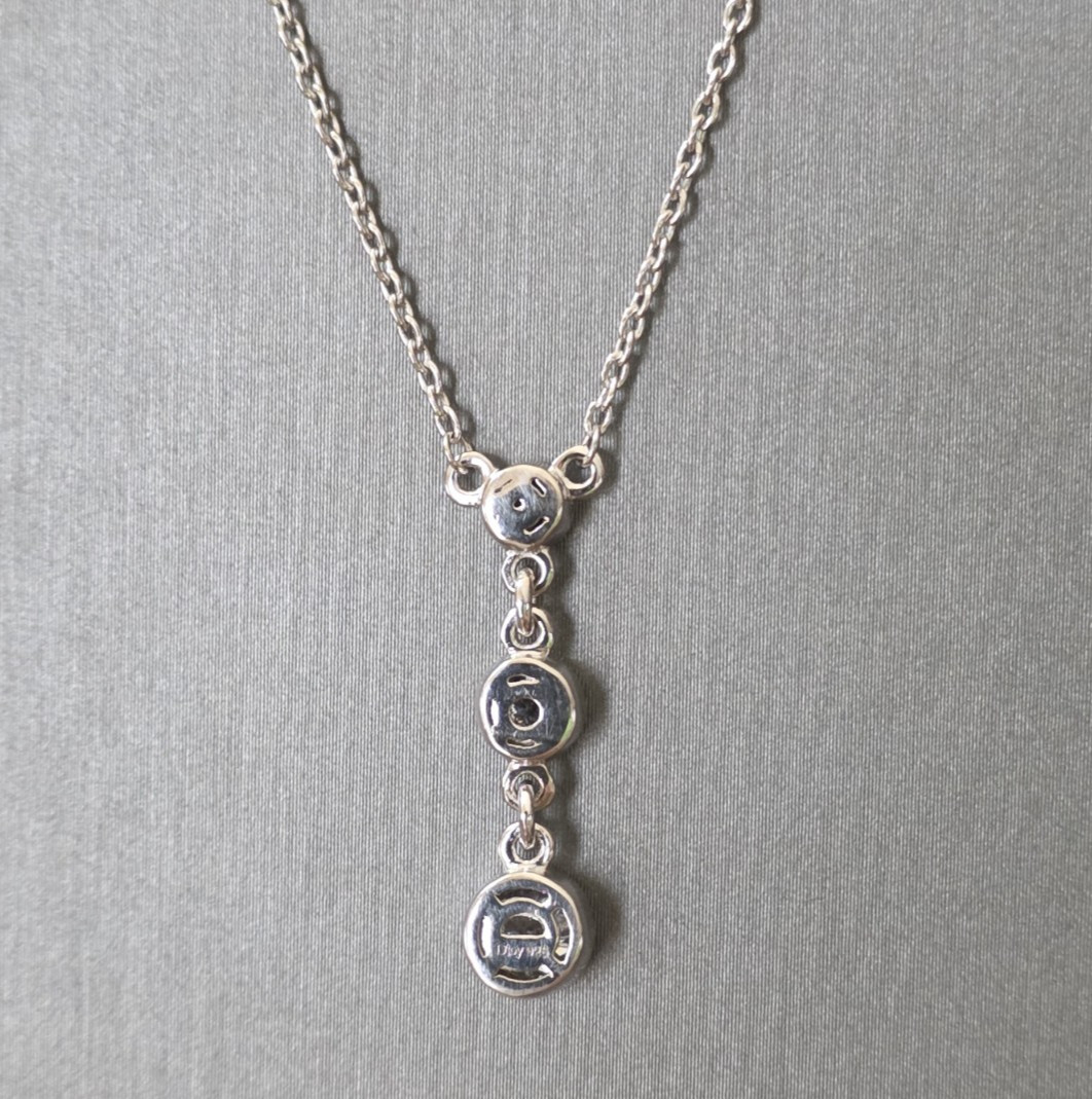 Moissanite 3-Stone Journey Necklace in Platinum Over Sterling, 0.75ctw 18-20 In.