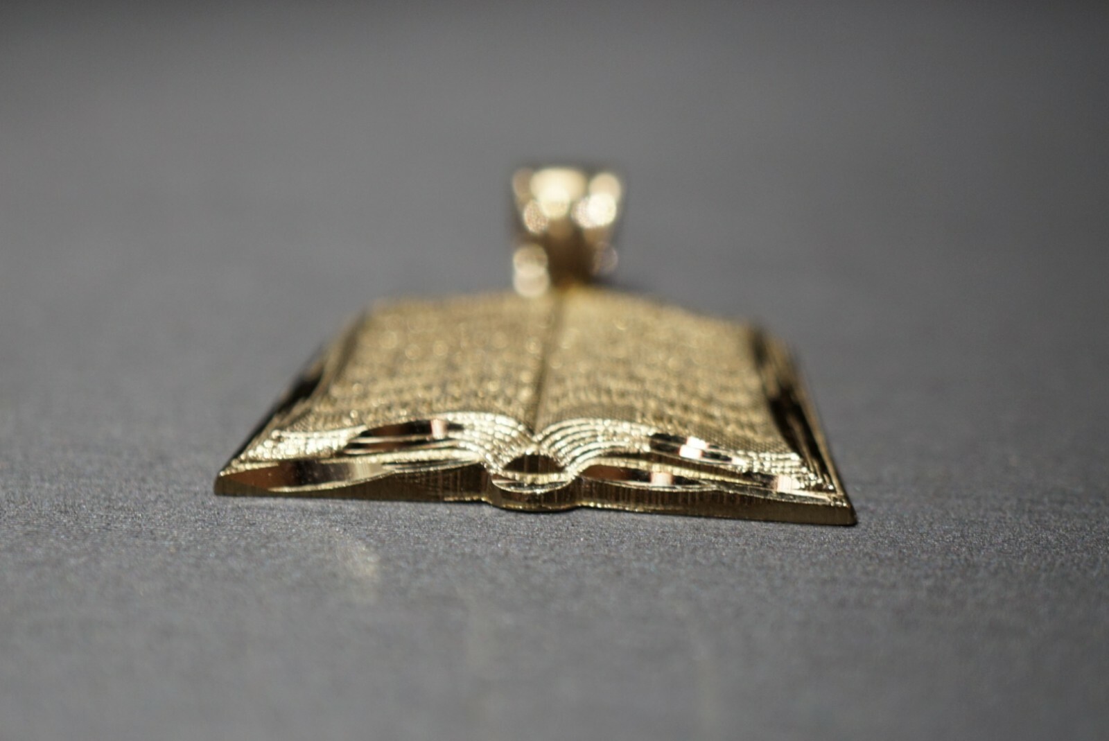 10K Solid Yellow Gold 1″ Holy Bible Charm Pendant. Men Women Children