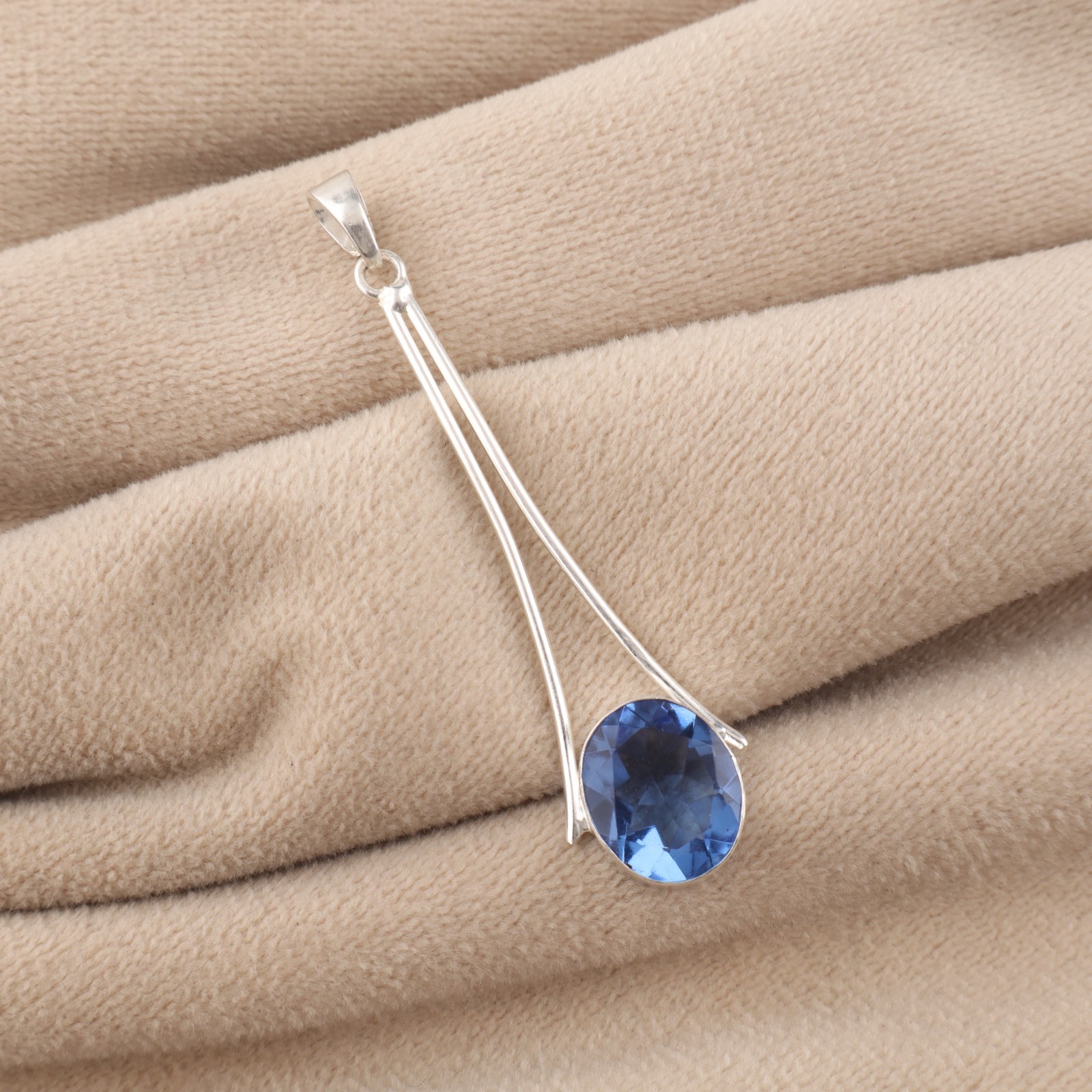 Tanzanite Gemstone 925 Sterling Silver Jewelry Handmade Pendant Birthday Gift