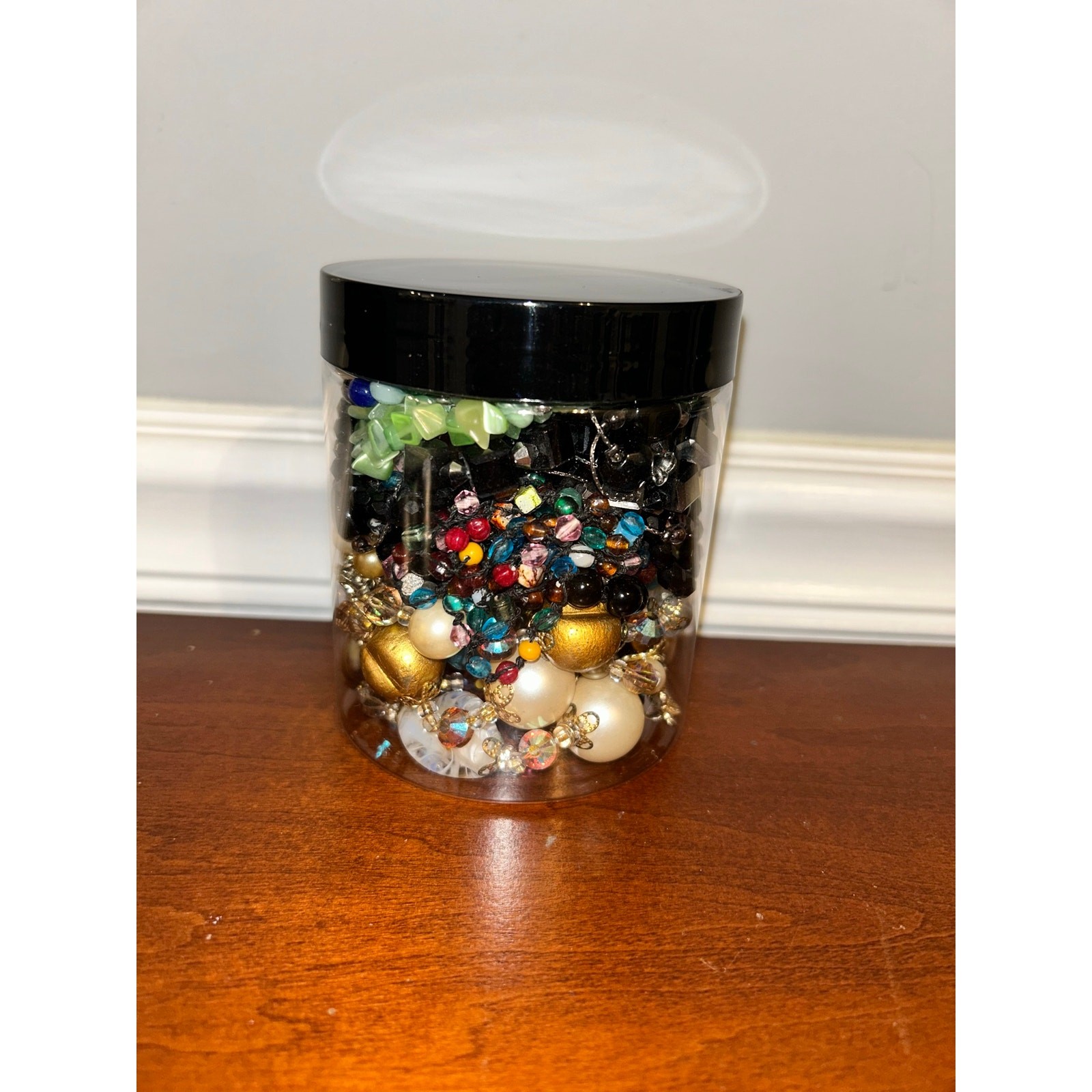 Gemstone and Glass Necklace Mystery Jar – Curated Wearable Estate Lot 16 oz