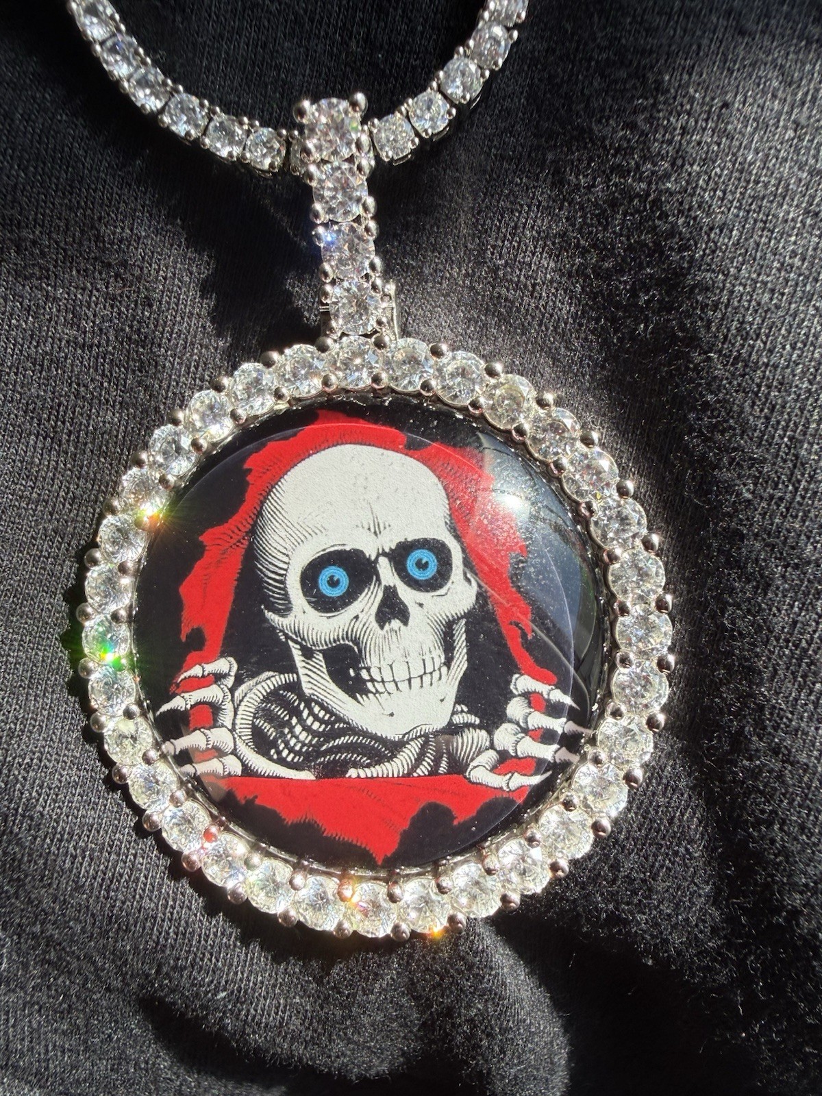 Custom Jeweler 1 of 1 Moissanite Powell Peralta Ripper Tony Hawk Bones Mullen