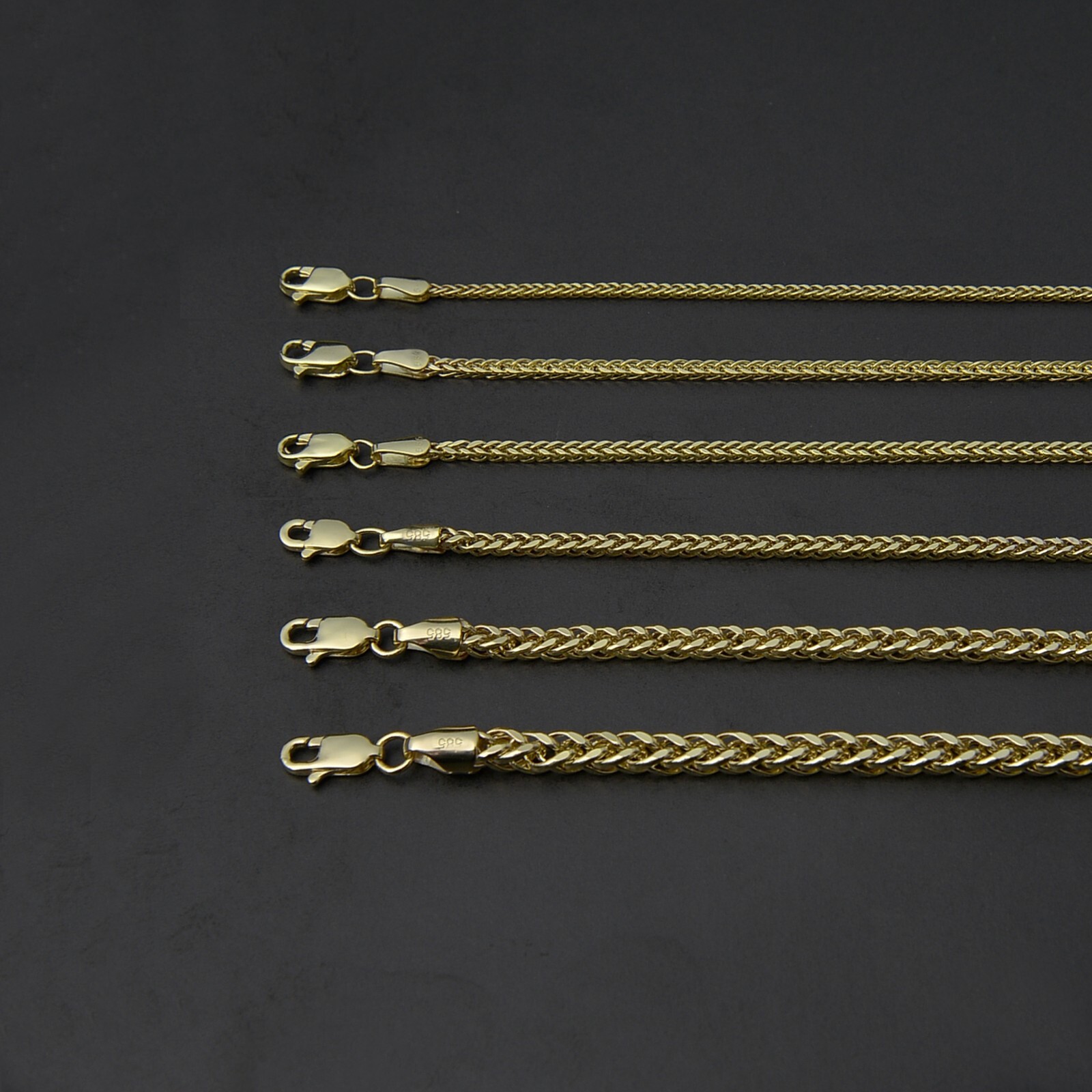 14K Gold Spiga (Wheat) Chain Necklace