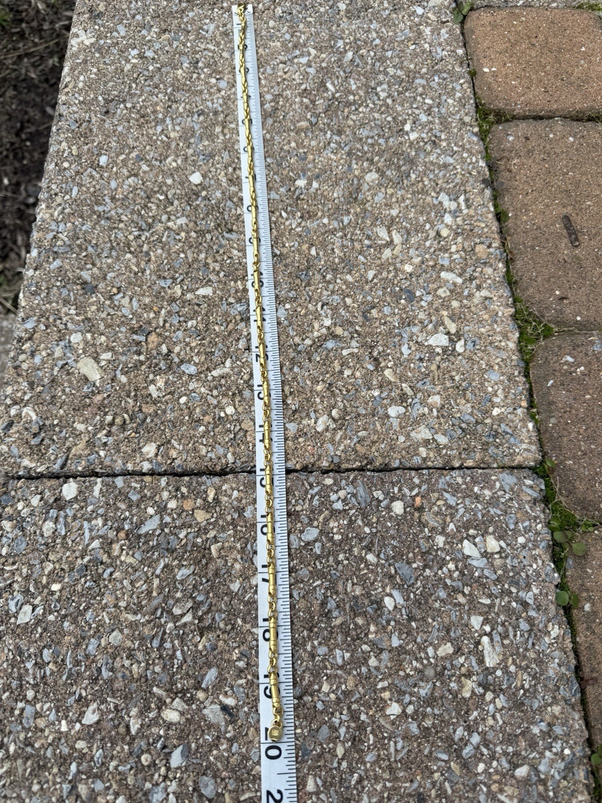 Tiffany & Co 18K Gold Barrel Bar Link 4mm Chain Necklace, 20 Inches, 45.2 Grams