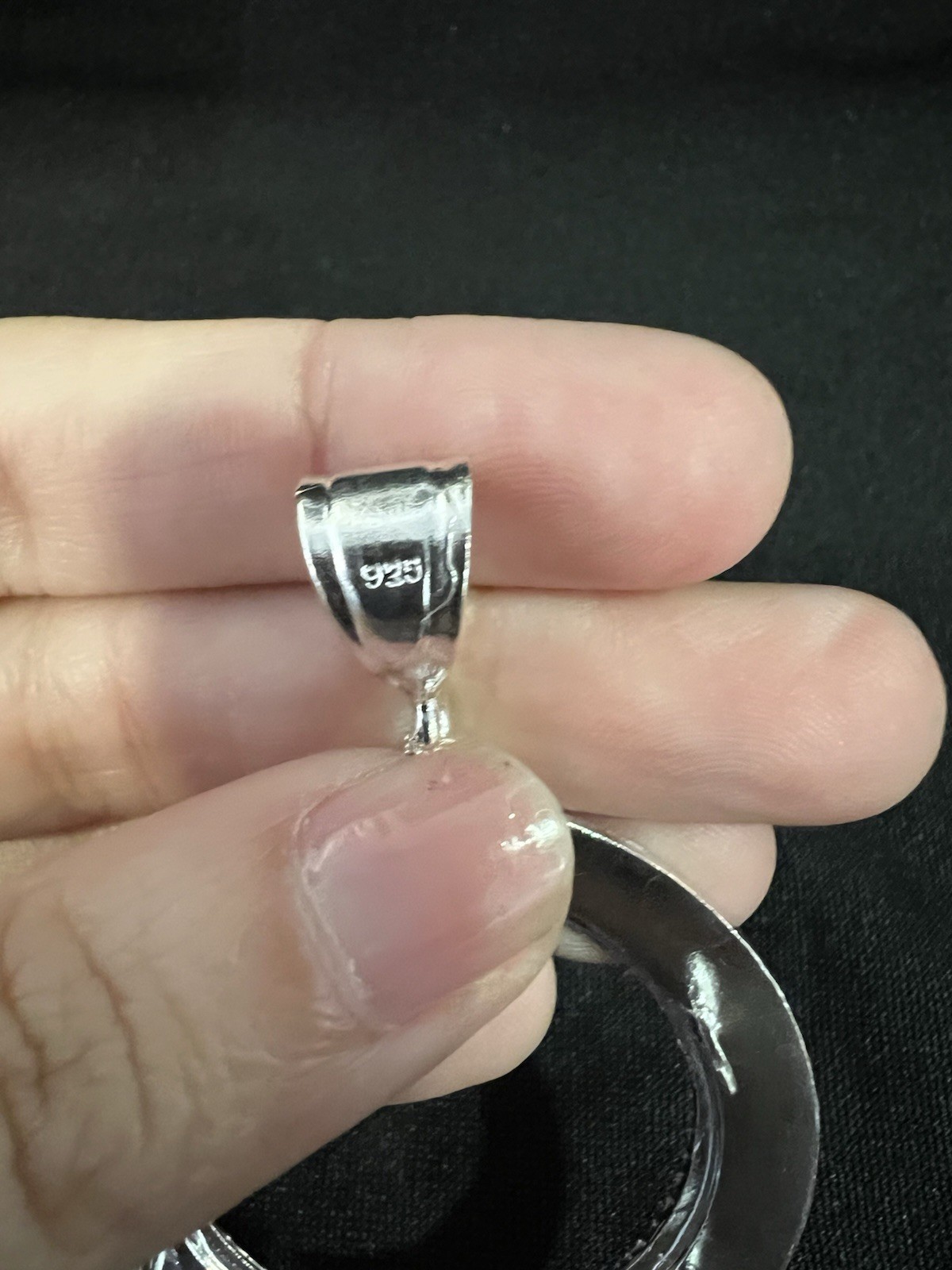 STERLING SILVER 925 BEZEL Greek Diamond Cut Pendant Does Not Include CENTENARIO