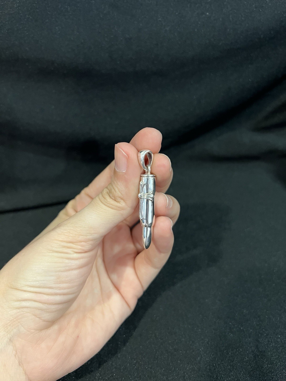 925 Sterling Silver Men Women Bullet Cross Screw Top For Ashes Urn Pills Pendant