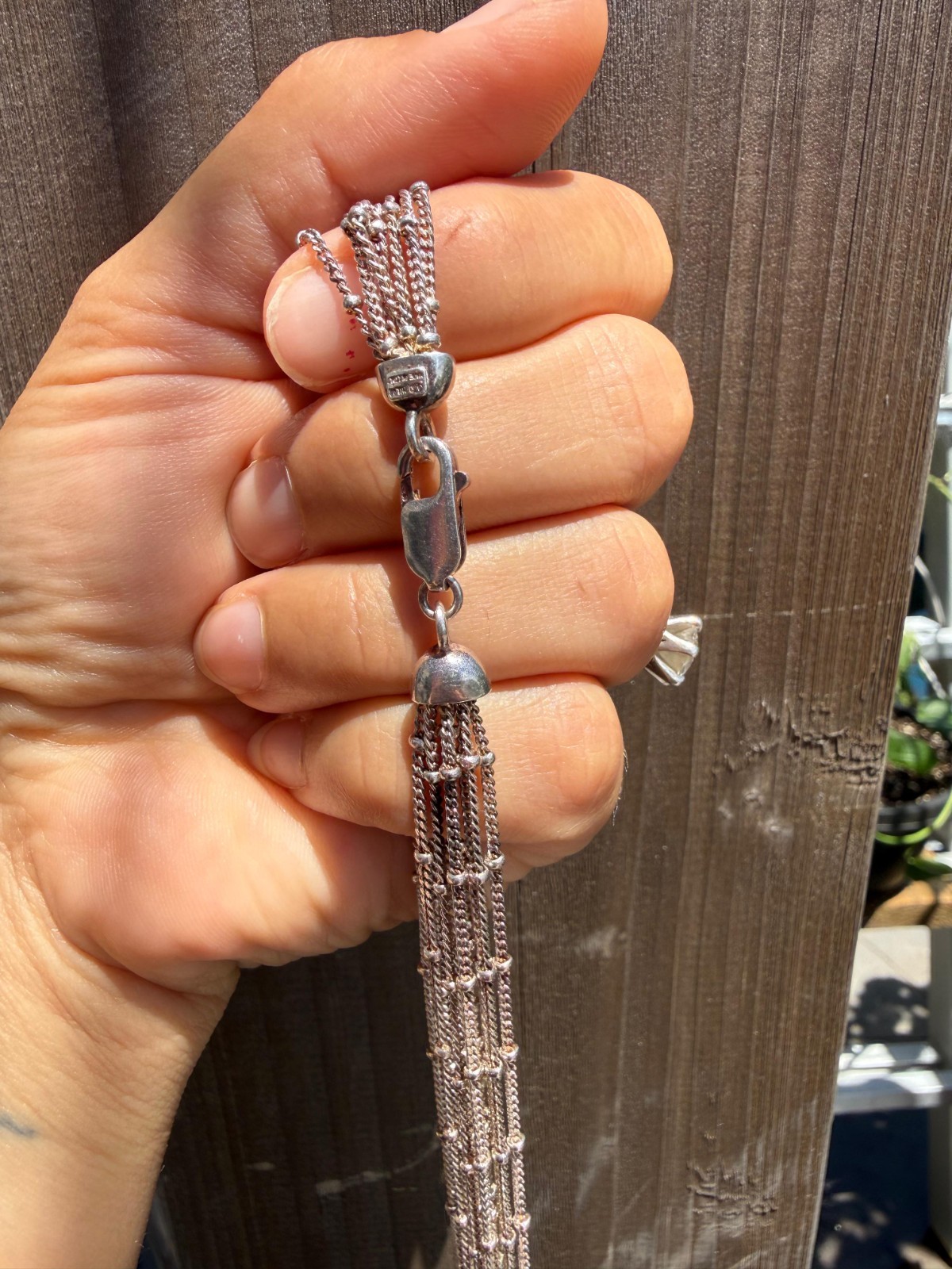 Milor Italy 925 Sterling Silver Multi Strand Necklace Layered Vintage Style
