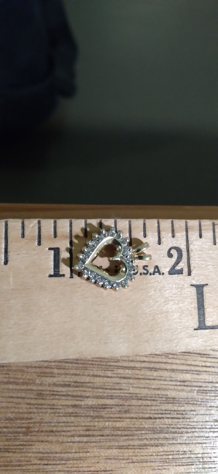 Vintage 10k Yellow Gold 20 Melee Diamond Heart Charm 2 Grams 😘 Sweetheart 😚