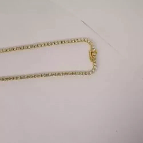 Women’s Tennis Necklace 16CT Round Cut LabCreated Diamond 14K Wh Gold Plated 18″