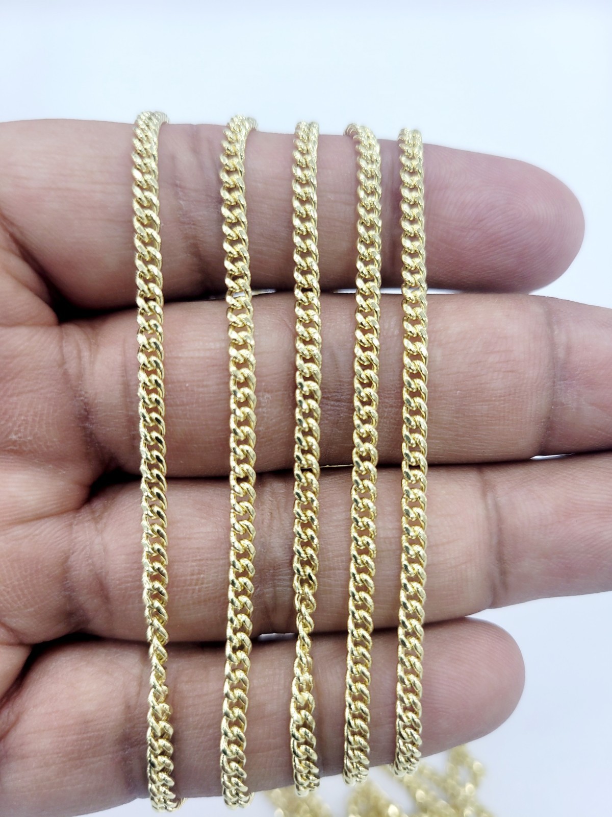 10KT Miami Cuban Necklace 3mm, Lobster Lock, Real Gold High Polished, Brand New