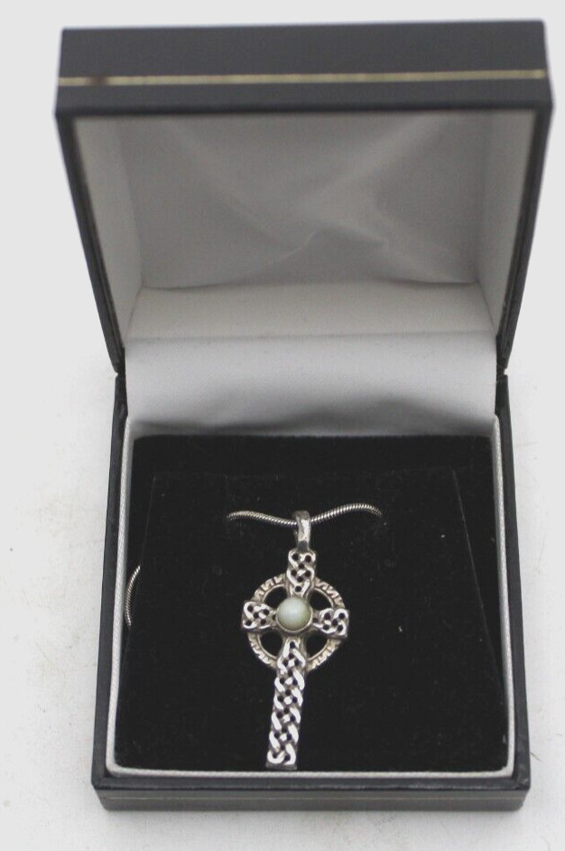 Sterling Silver Necklace With MIRACLE Branded Celtic Cross Pendant