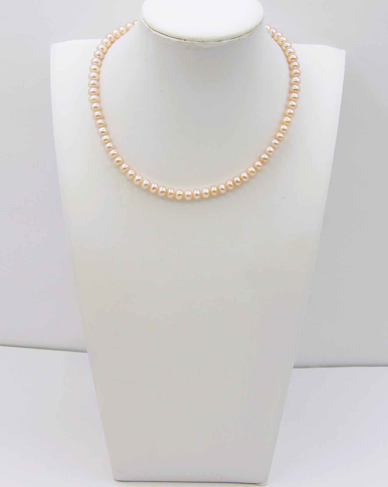 14″ inches Long Quality Button Genuine Freshwater Pearl Necklace NK893