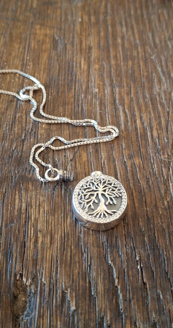 Tree Of Life Ash/urn Cz 925 Pendant 18 Inch Very Pretty ( FOR EVER IN THE HEART)