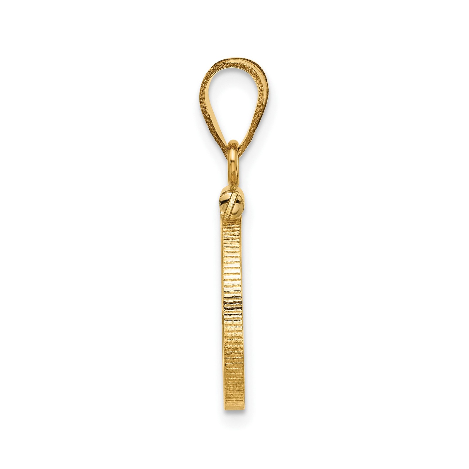 3¢ Trime Three Cent Silver Coin Bezel 14mm Screw Top 14k Yellow Gold