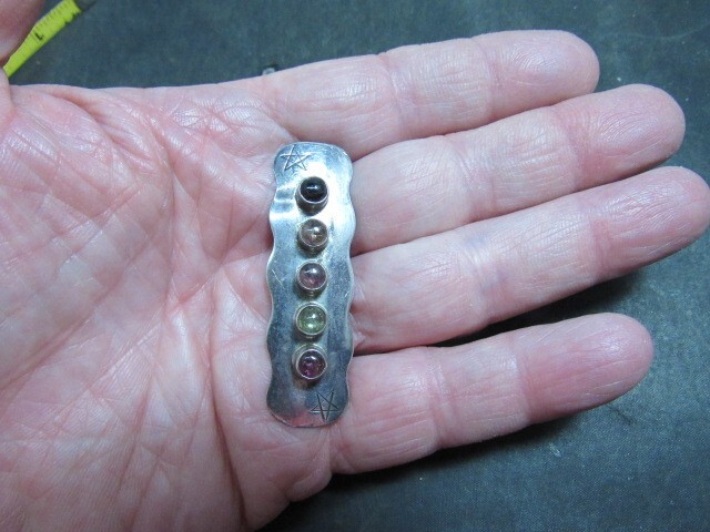 multi stone sterling pendant southwestern