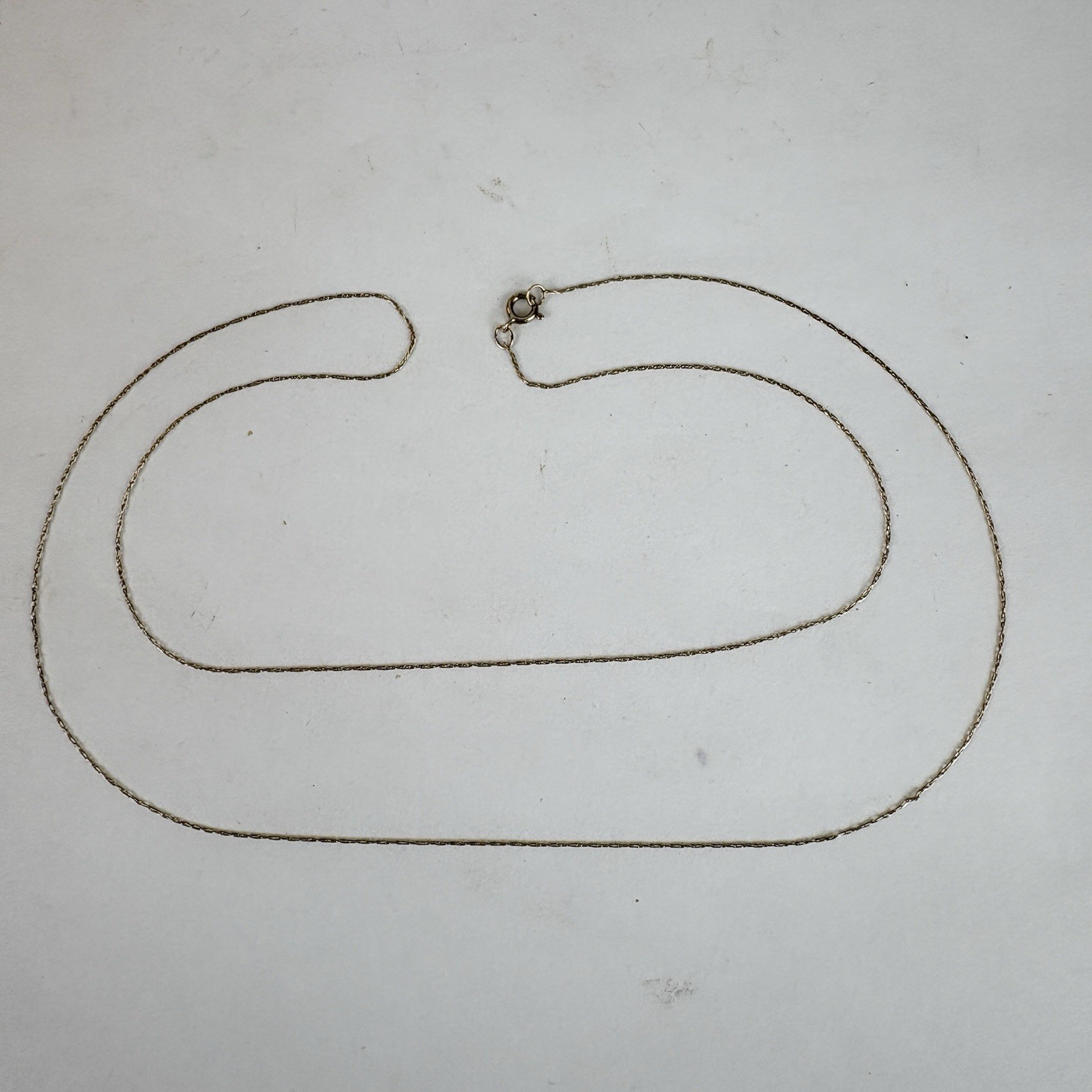 Chain GOLD 20” 10k Vintage Necklace Yellow Dainty Oval Paperclip Chain .4g