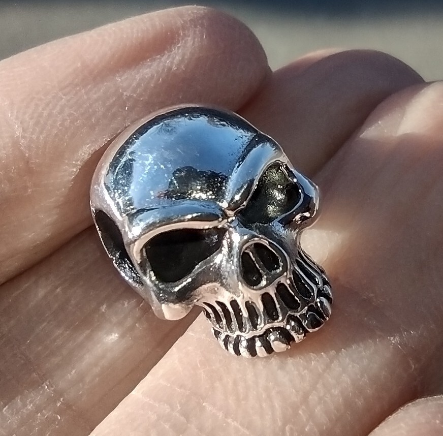 925 Sterling Silver Skull Pendant Thailand Np884