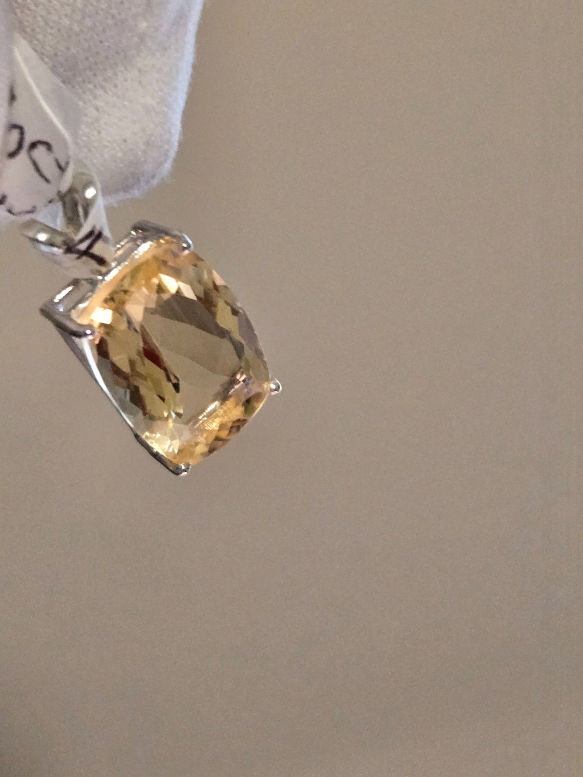 EXCELLENT CITRINE PENDANT 6.90CT NATURAL GLOWING/GREAT SATURATION/COLOR/LUSTER!
