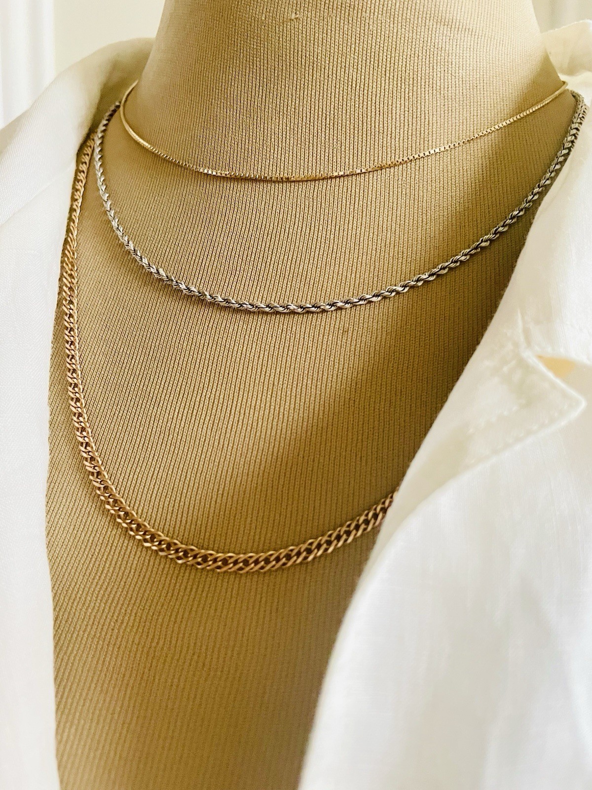 Excellent Michael Anthony 18”L 3mm Solid 14K White Gold Chain Necklace 6.45Grams