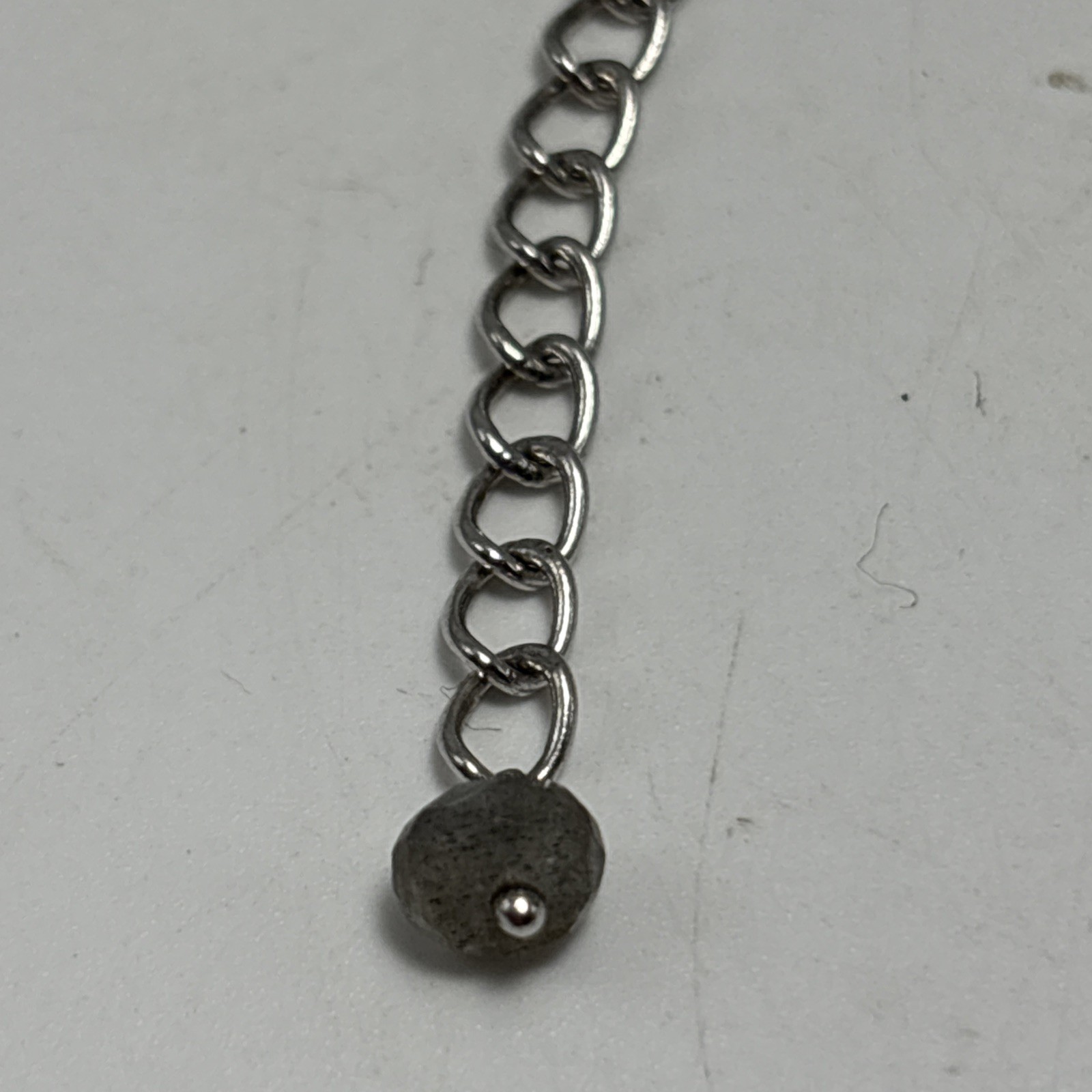 UTC Faceted Labradorite Necklace Sterling India 16-19”
