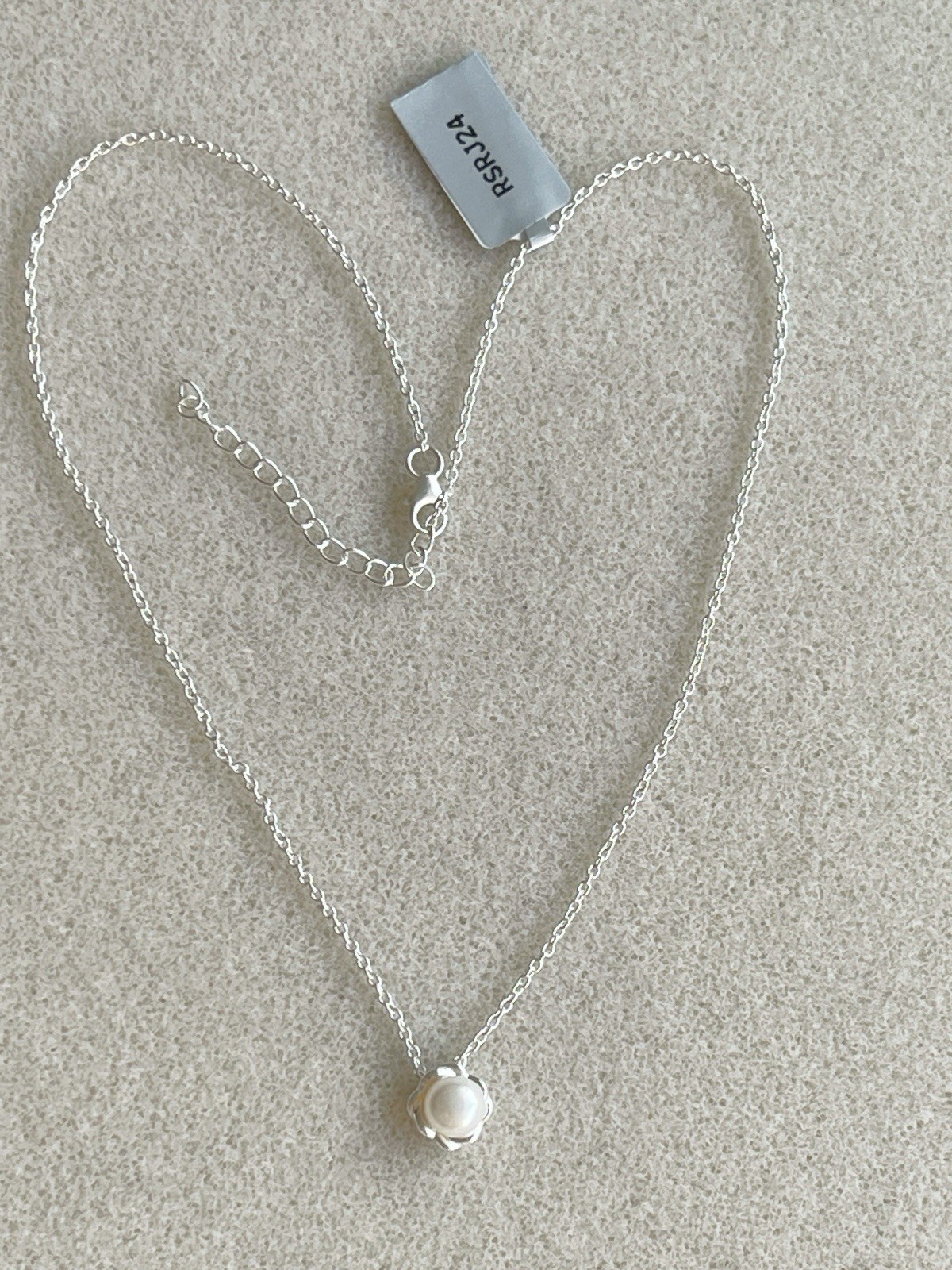 Gemporia Not Enhanced Natural 7mm Pearl Necklace Sterling Silver BNWT COA Summer