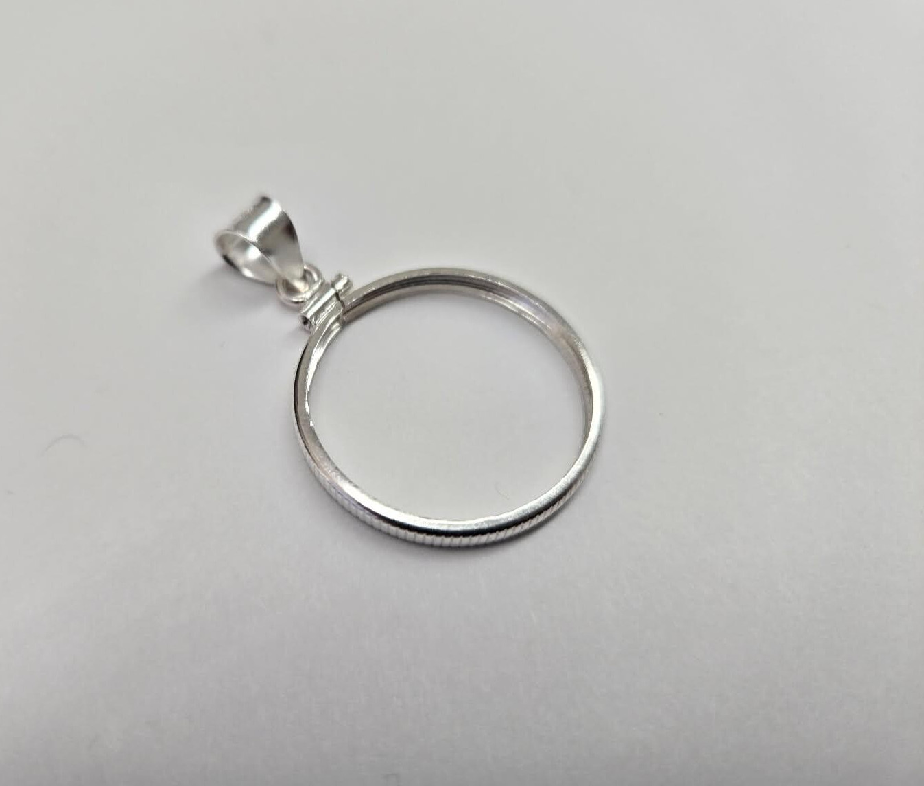 925 Sterling Silver 25 Cent Quarter Coin Bezel Frame 24mm Screw Top Coin Edge