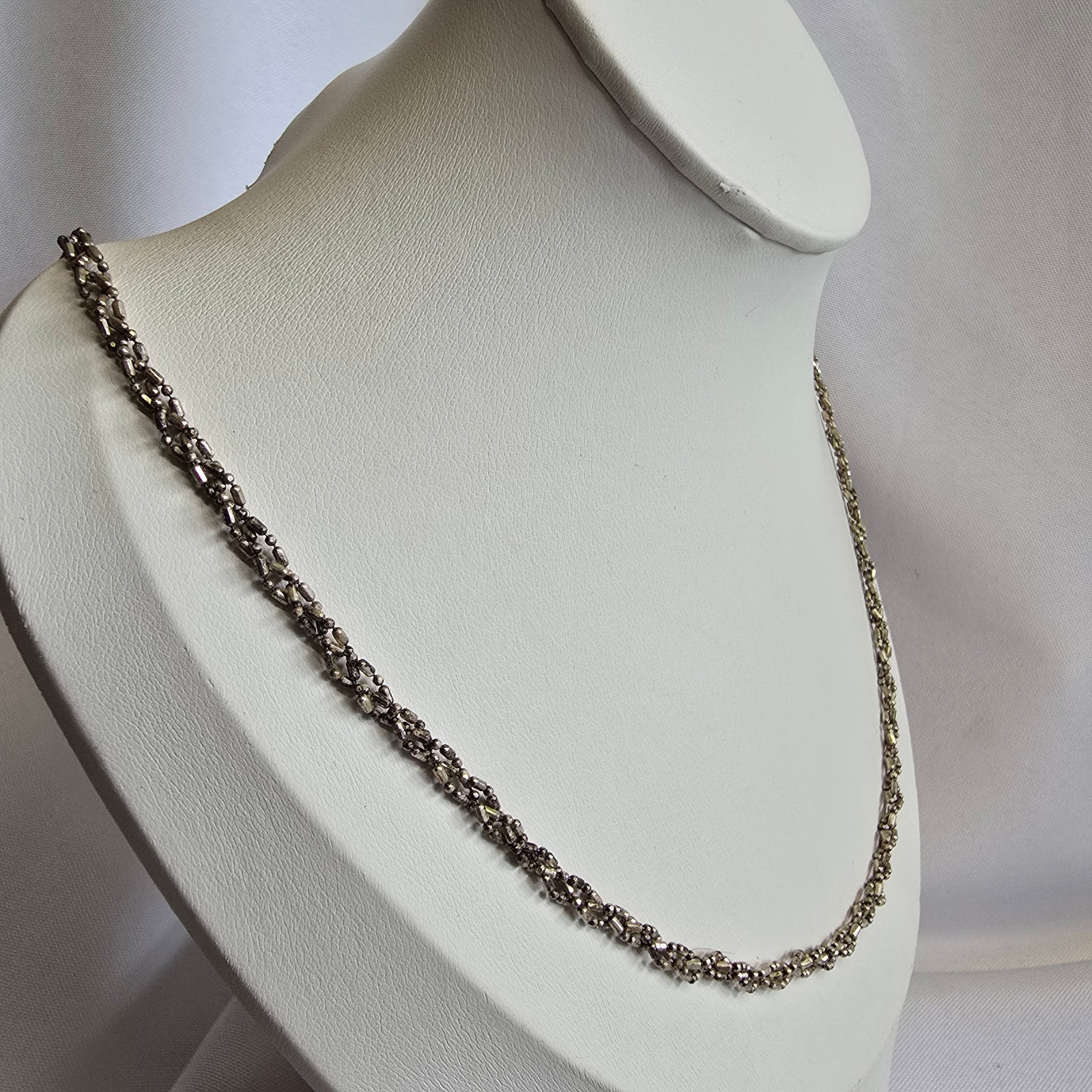Sterling Silver Necklace 9.41g Fine Jewelry 23.5″ Unique Chain Lobster