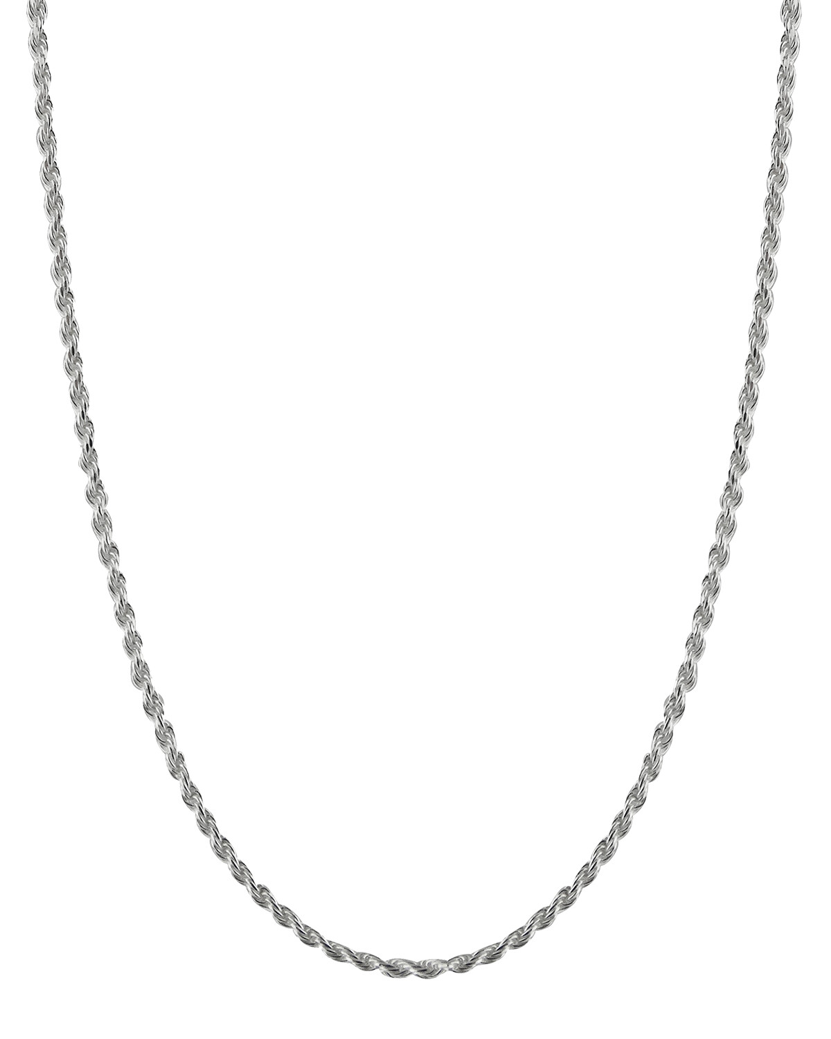 Sterling Silver Diamond Cut Rope Chain Necklace 1.1mm 025 Italy 16″-24″ NEW 925