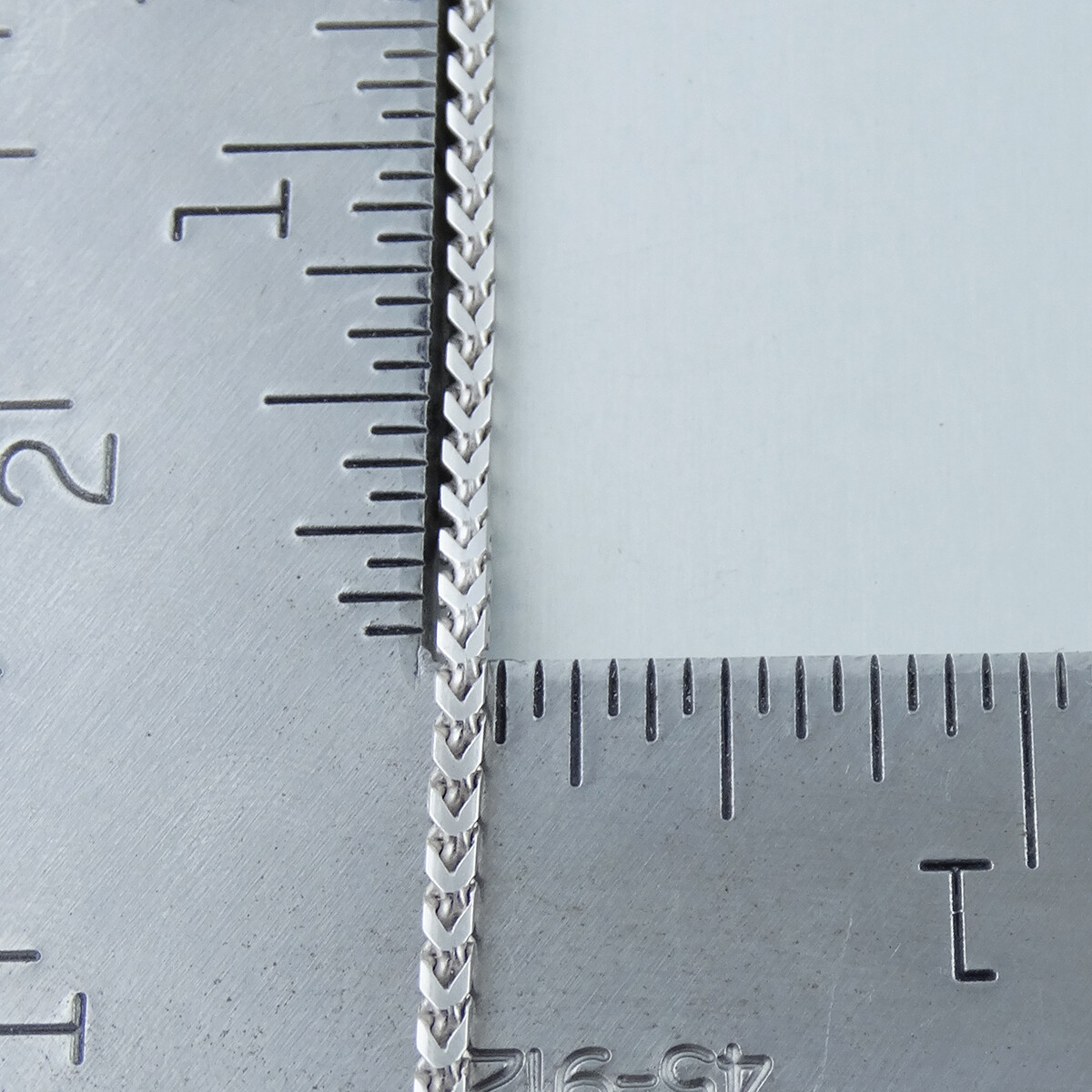 2.45mm Franco Chain Necklace – Rhodium Plated 925 Sterling Silver – 16″- 30″