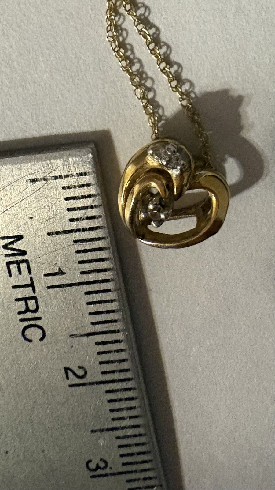 Heart Diamond Pendant 16 In 10 K NWT