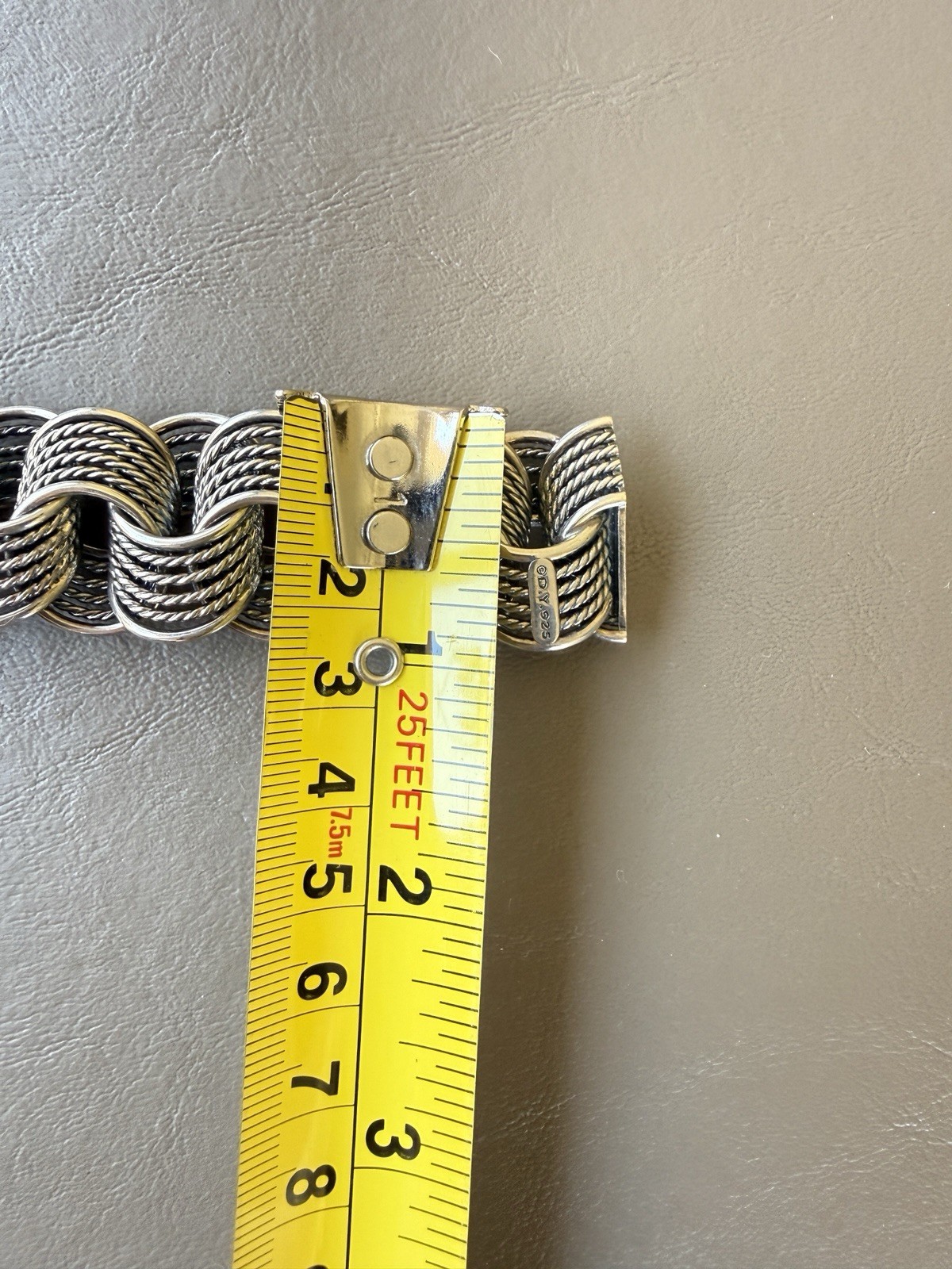 David Yurman Origami Chain Link Necklace Sterling Silver Original Box 18” 188gr