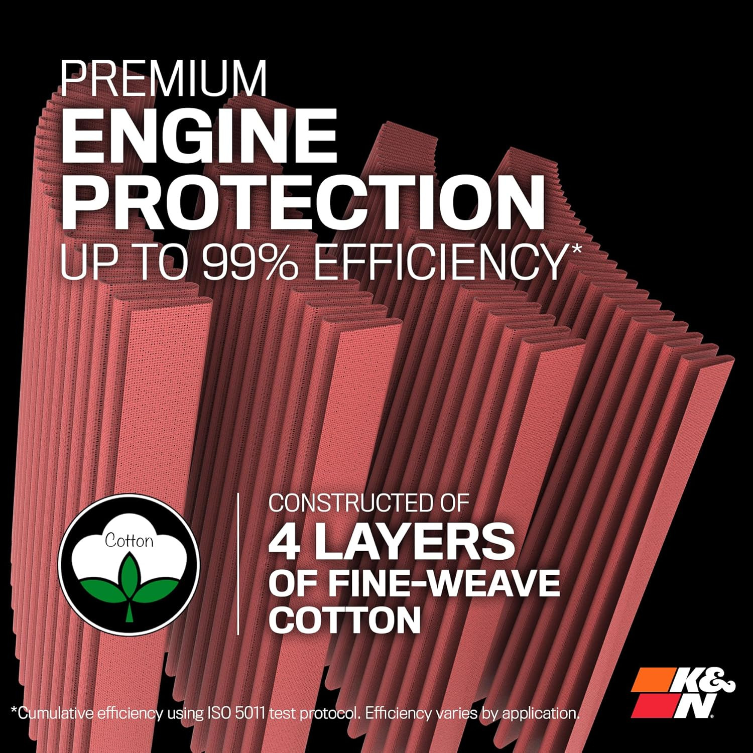 K&N High-Flow Original Lifetime Universal Clamp-On Air Filter: High Performance,