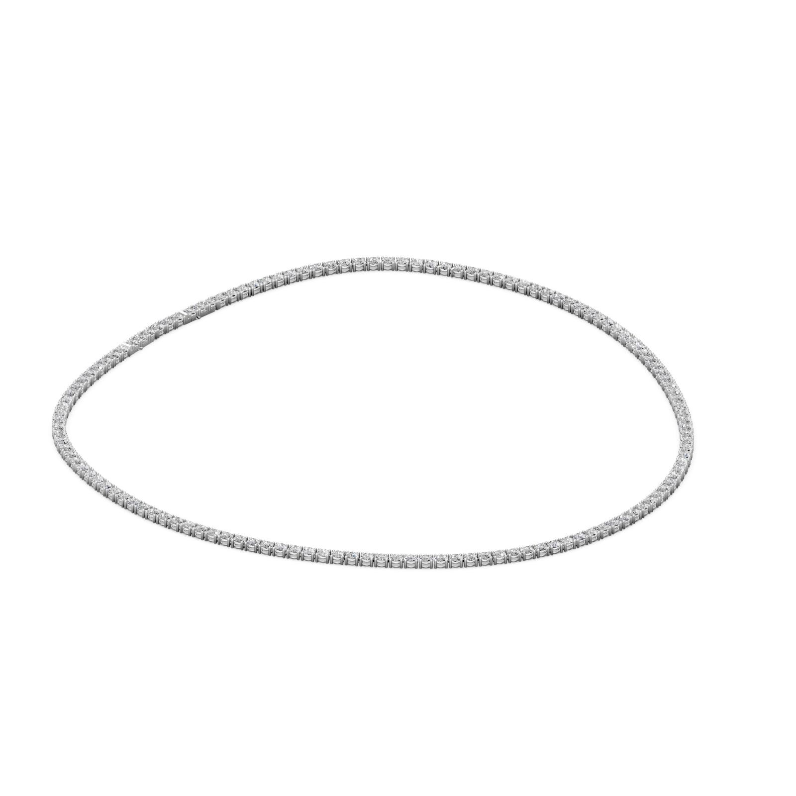 11.5 Ct Round Cut Diamond Tennis Necklace VS1 D-F White Gold 14k