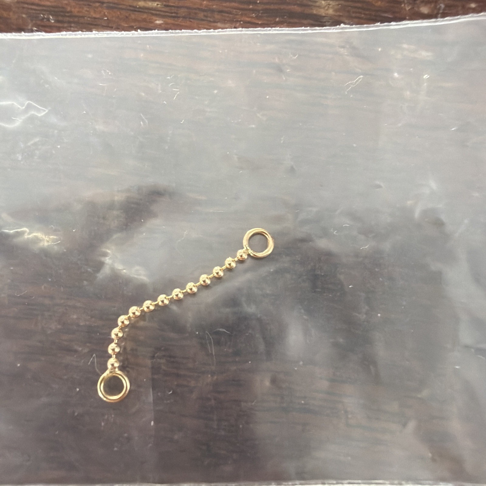 14k Yellow Gold Beaded Chain From Ember 16mm Piercing Chain Helix Chain